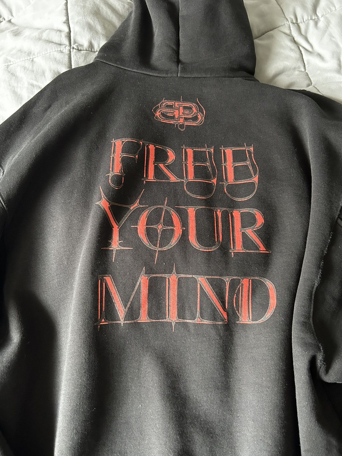 image of Balenciaga “Free Your Mind” Hoodie in Black, Men's (Size 2XS)
