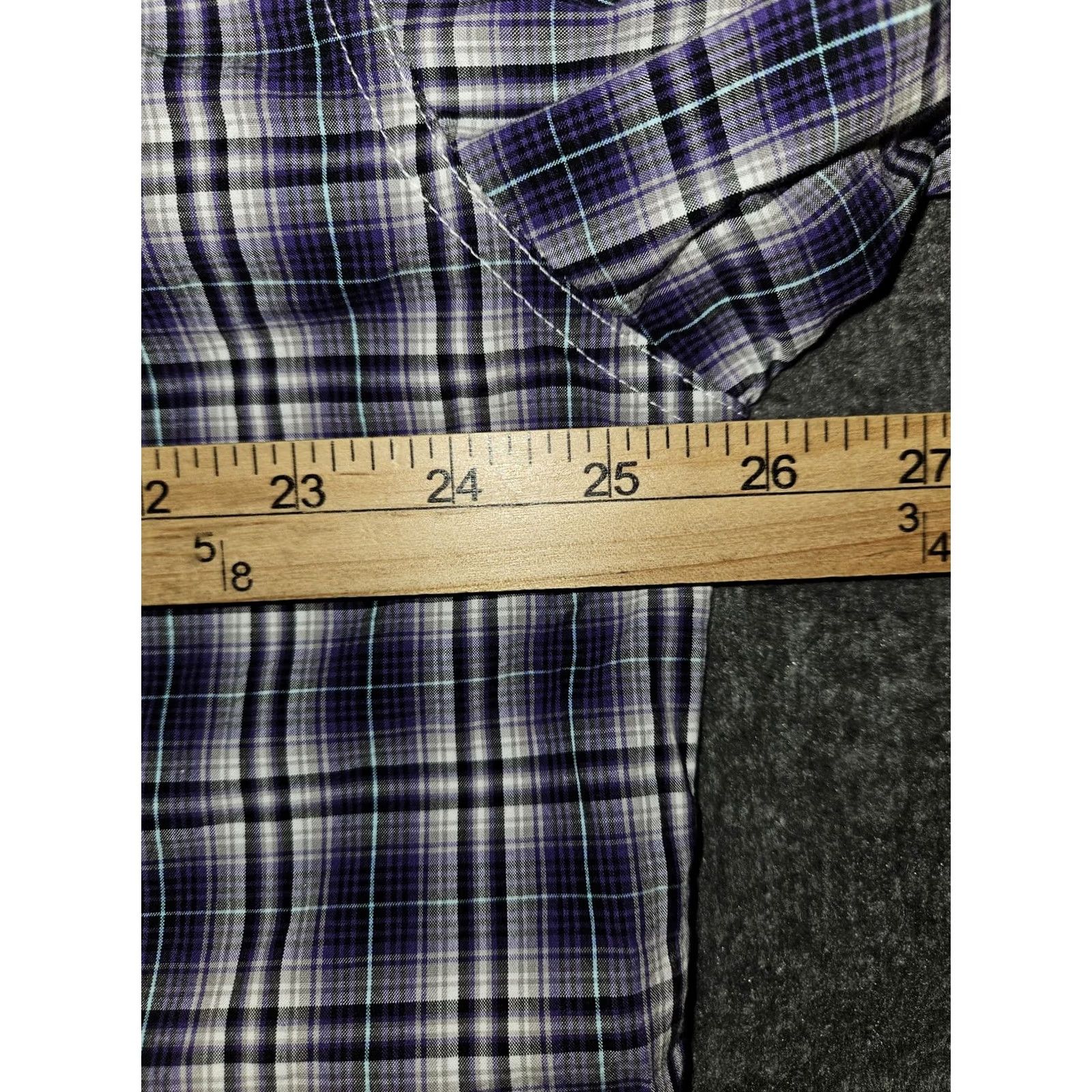 Vintage Cinch Shirt Mens XL Purple Plaid Long Sleeve Button Down Western Rodeo Flip Cuff Size US XL / EU 56 / 4 - 3 Thumbnail