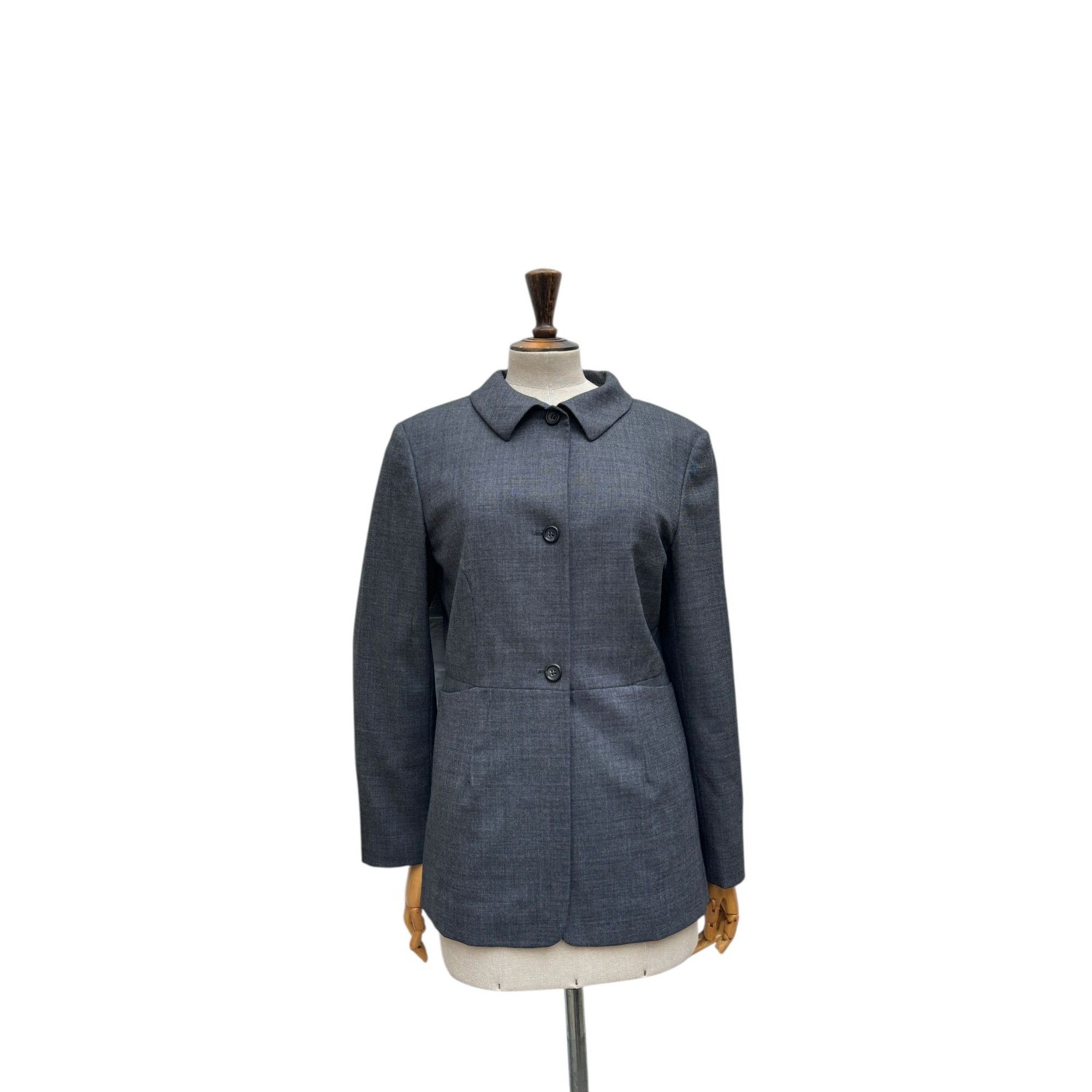Jil Sander Grey Wool Blazer Jacket Size M / US 6-8 / IT 42-44 - 1 Thumbnail