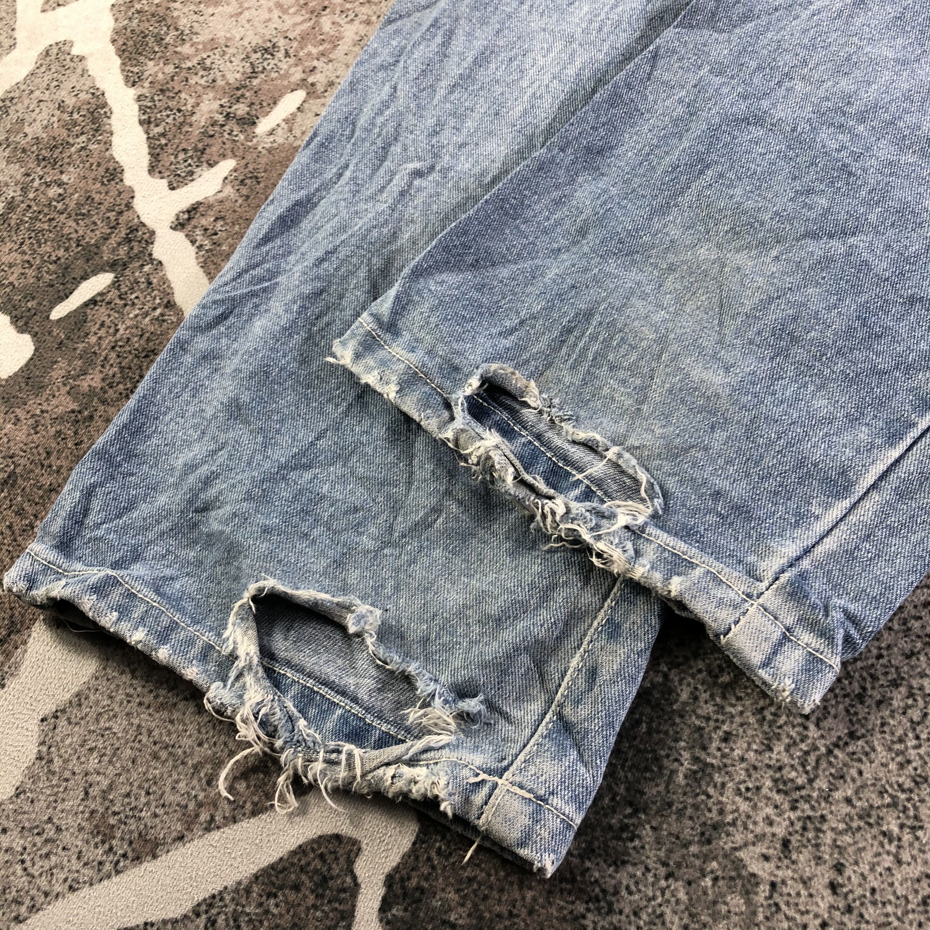 Japanese Brand Vintage Kingson Jeans Ripped Denim KJ3050 Size US 34 / EU 50 - 6 Thumbnail