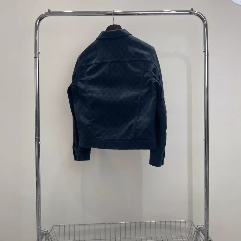 Louis Vuitton louis vuitton Blue denim jacket with full logo jacket 2501 Size US S / EU 44-46 / 1 - 2 Thumbnail