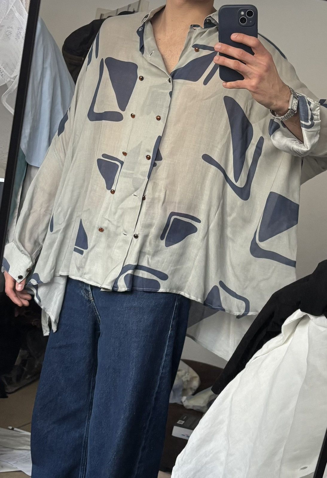 Giorgio Armani Giorgio armani runway avant garde style fashion piece shirt Size US L / EU 52-54 / 3 - 6 Thumbnail