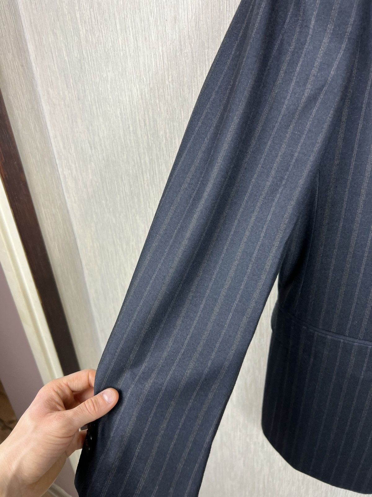 Ermenegildo Zegna Ermenegildo Zegna Couture wool striped blazer jacket italian Size 48R - 9 Thumbnail