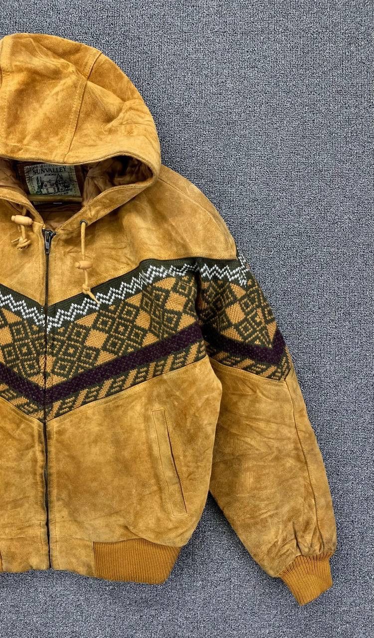 Japanese Brand Vintage Sun Valley Hooded Rare Leather Jacket Size M / US 6-8 / IT 42-44 - 4 Thumbnail
