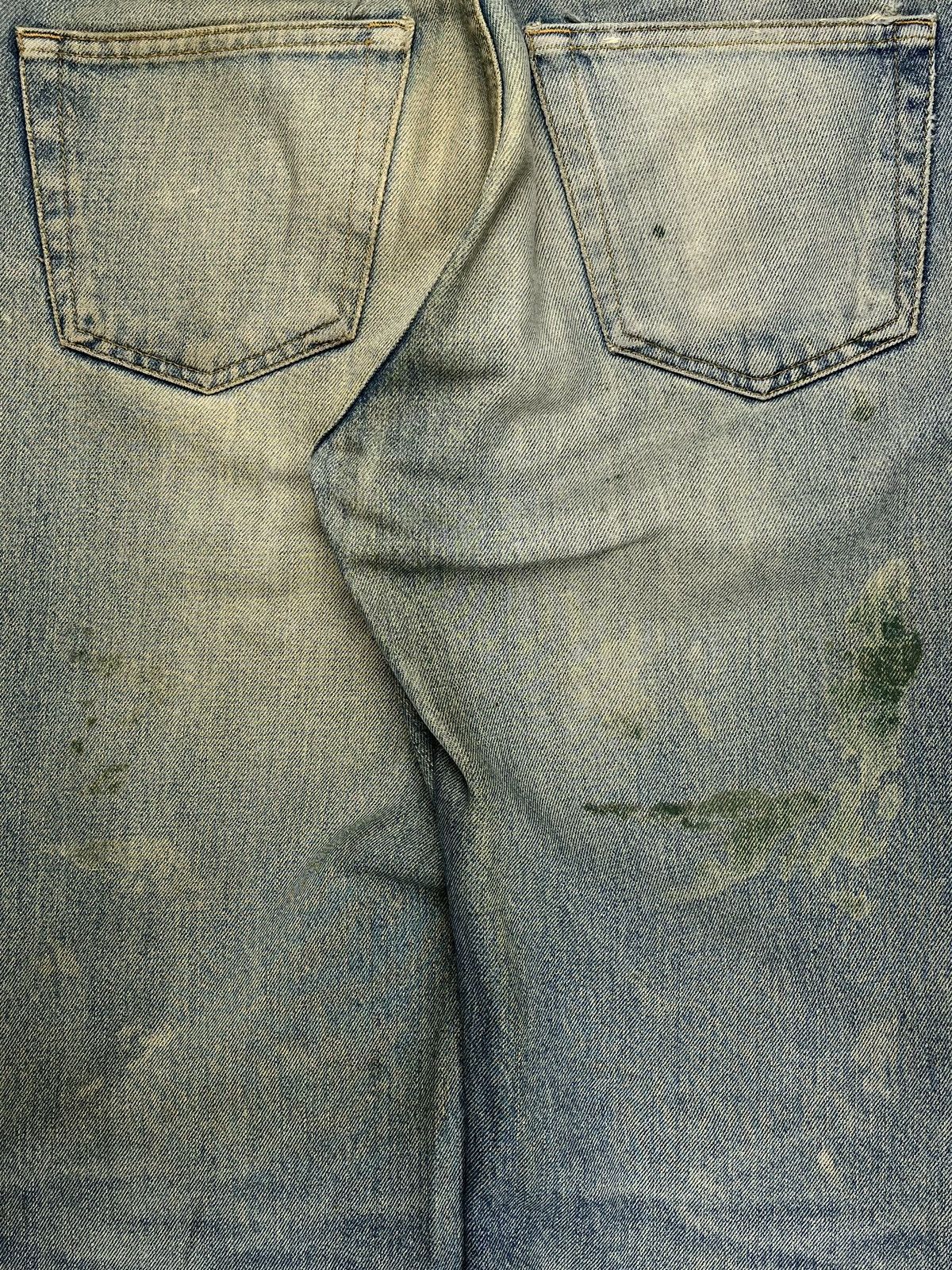 Helmut Lang AW99 Helmut Lang Thrashed Green Painter Denim Jeans Size US 32 / EU 48 - 9 Thumbnail
