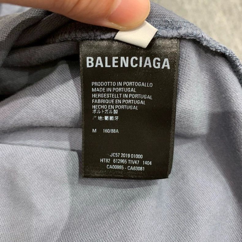Balenciaga Balenciaga Haze Blue Band Print T-shirt Size US M / EU 48-50 / 2 - 6 Thumbnail