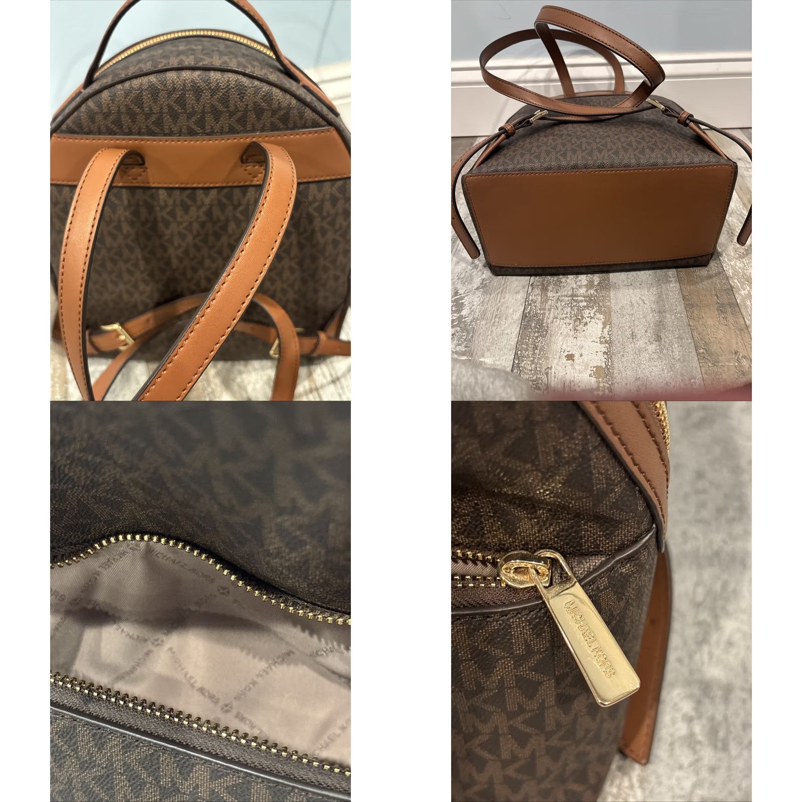 Michael Kors Michael Kors Backpack Medium Brown MK Logo SHIELA NWT NEW BAG PURSE OG Size ONE SIZE - 7 Thumbnail