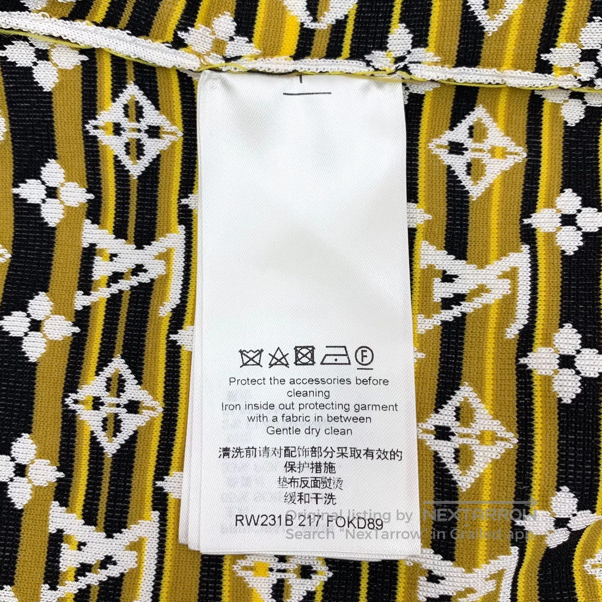 Louis Vuitton Louis Vuitton White Logo Monogram Printed Mulberry Silk La Size XS / US 0-2 / IT 36-38 - 7 Thumbnail