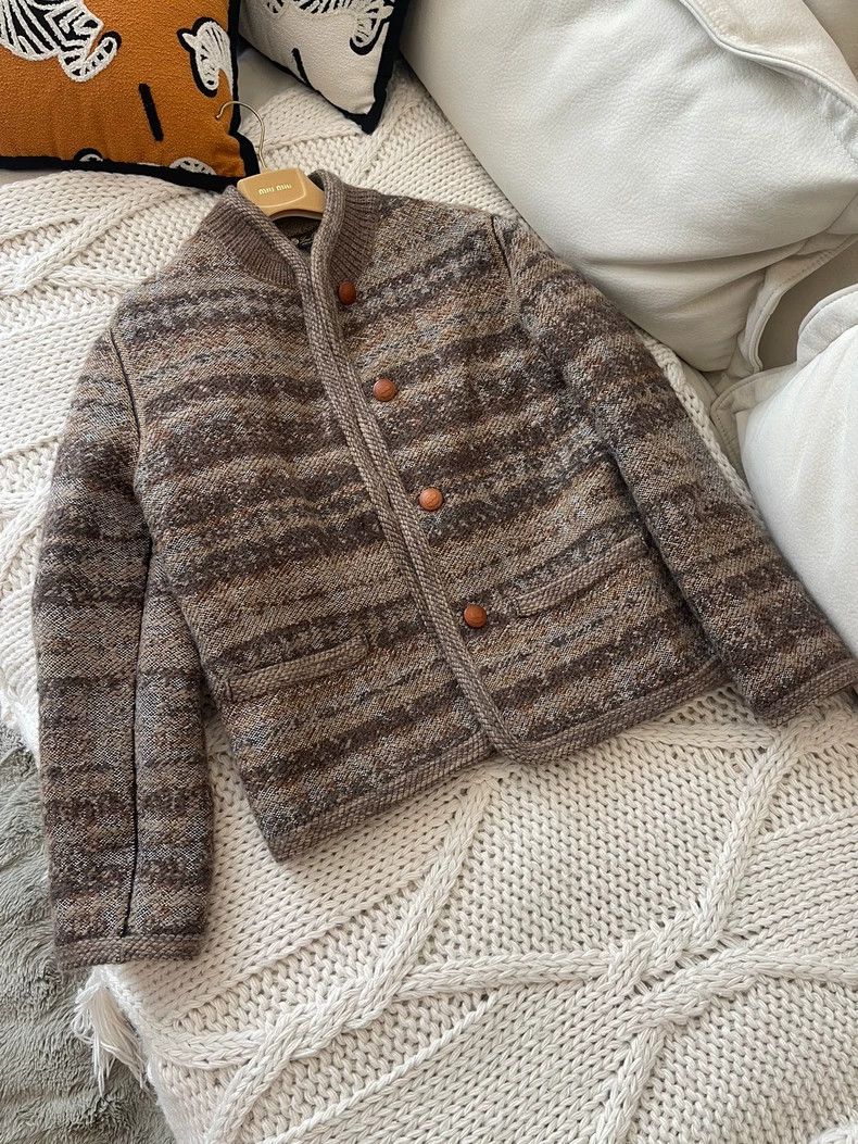 Loro Piana LORO PIANA Fer Island cashmere knit thick coat Size S / US 4 / IT 40 - 5 Thumbnail