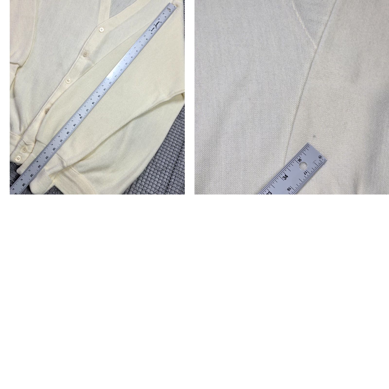 Izod VINTAGE IZOD Cardigan Sweater 80s White Large Men Long Sleeve Knitted Logo Buttons Classic Casual - Mens Size US L / EU 52-54 / 3 - 9 Thumbnail