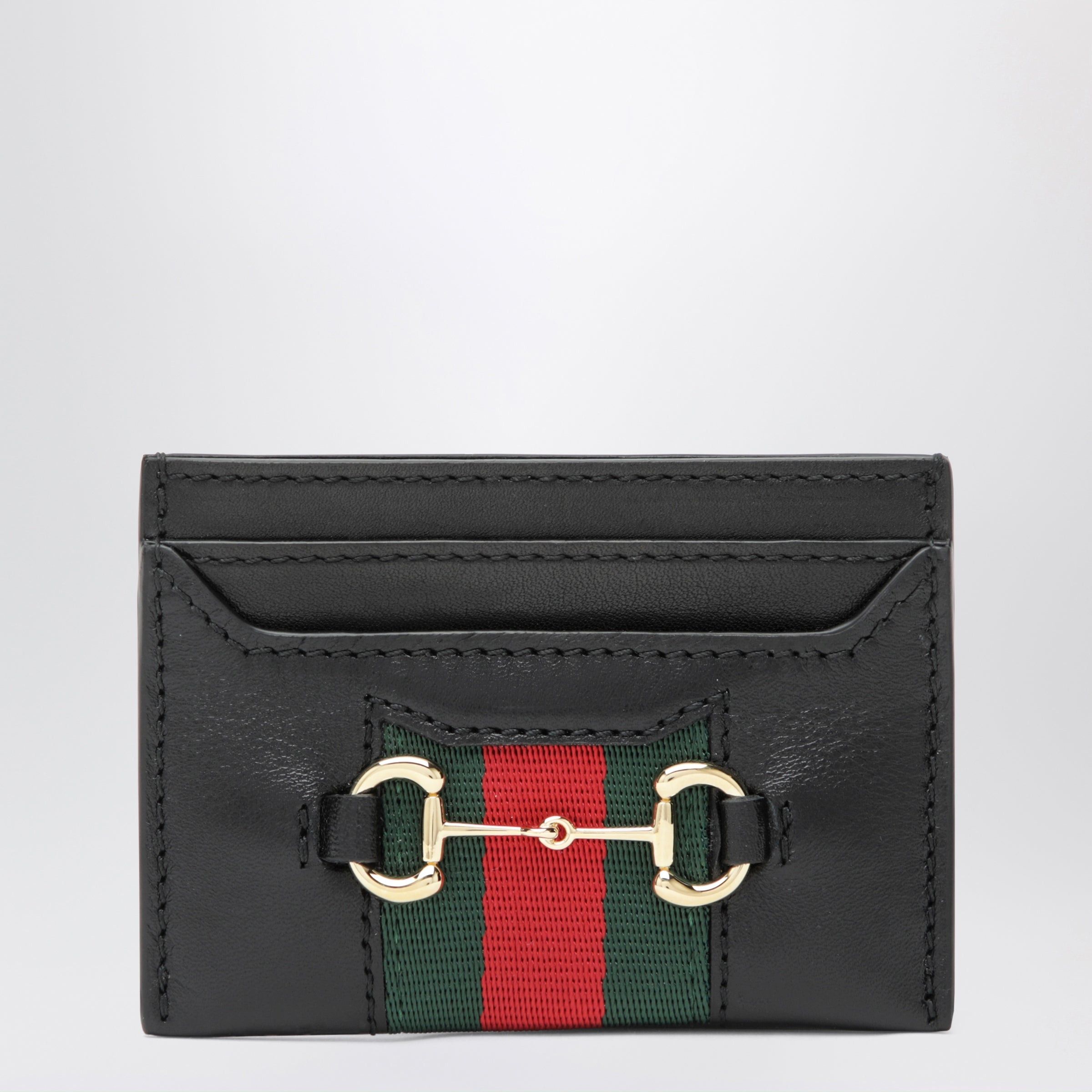 Gucci Gucci Web Cardholder With Horsebit In Leather Size ONE SIZE - 1 Thumbnail
