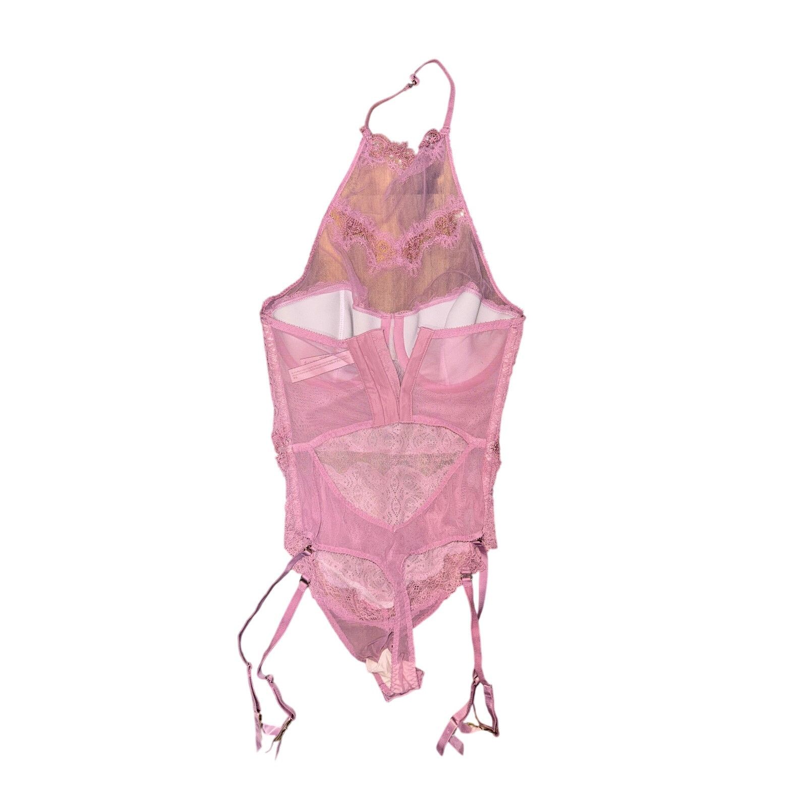 Victoria's Secret Victoria's Secret Dream Angels Lilac Pink Lace Teddy 32B Size ONE SIZE - 6 Thumbnail