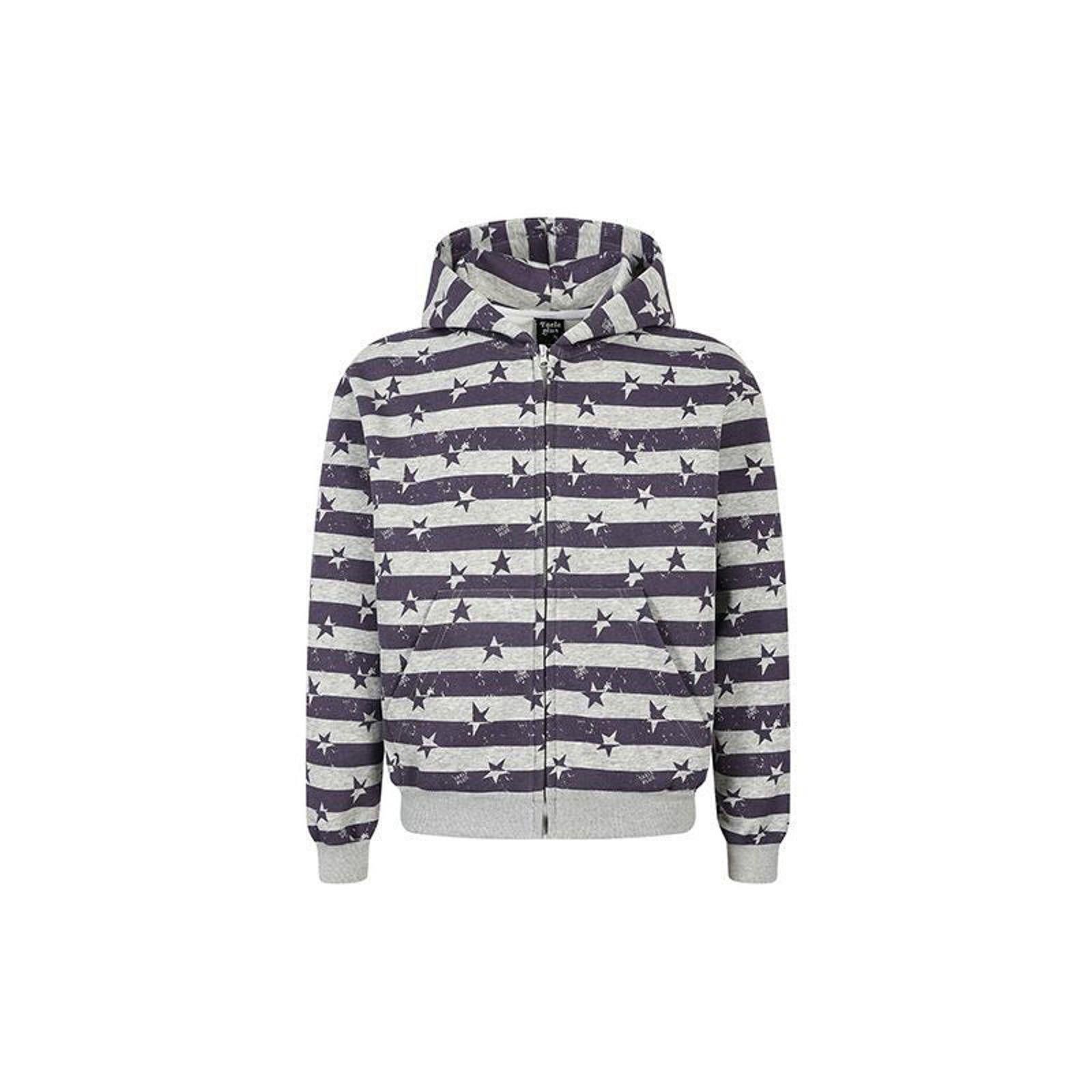 Other Gray Star Print Striped Zip-Up Hoodie Size US M / EU 48-50 / 2 - 1 Thumbnail