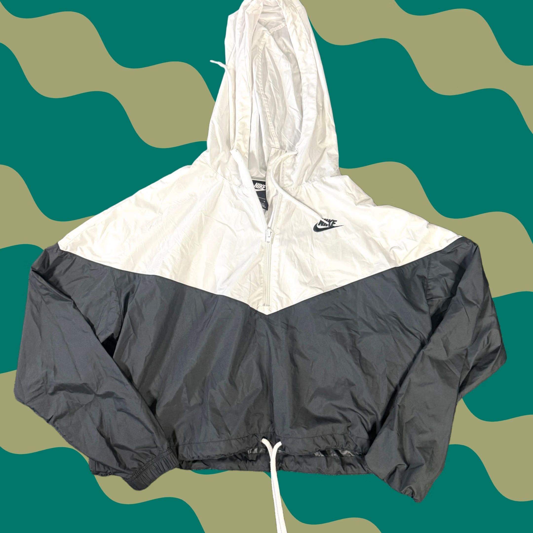Nike VINTAGE Nike Black White Lightweight Golf Zip Hoodie Windbreaker Jacket L Women Size L / US 10 / IT 46 - 1 Thumbnail