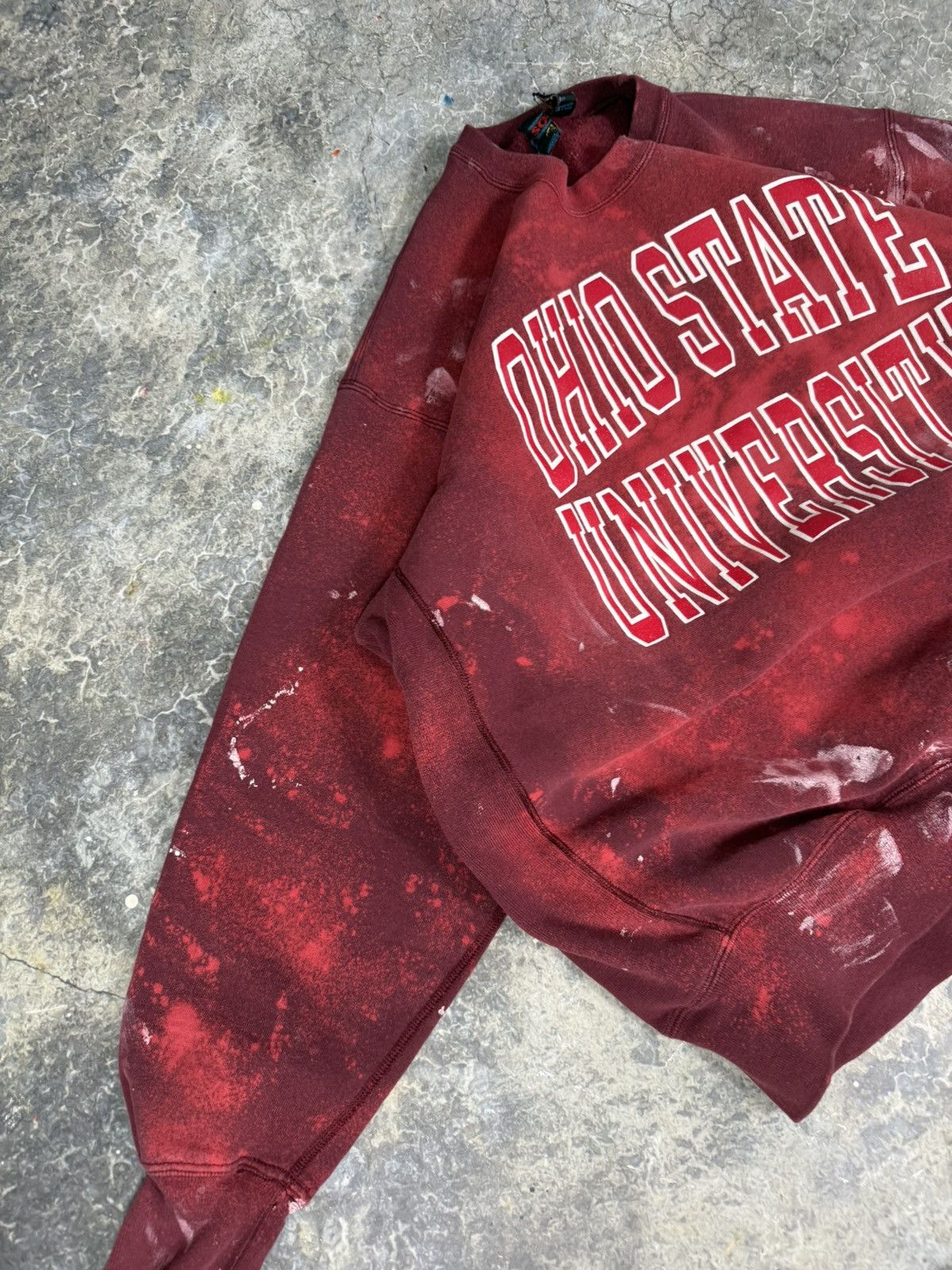 NCAA × Vintage Vintage Distressed Faded Ohio Sweatshirt Size US XL / EU 56 / 4 - 4 Thumbnail