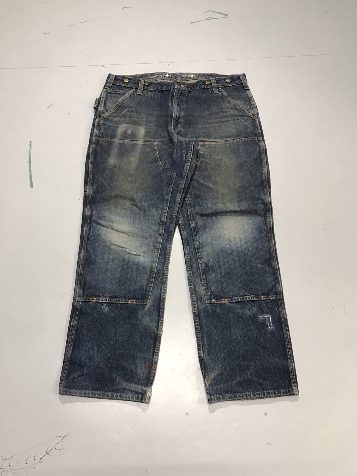 Carhartt Vintage Carhartt repaired double knee workwear denim Size US 38 / EU 54 - 1 Thumbnail