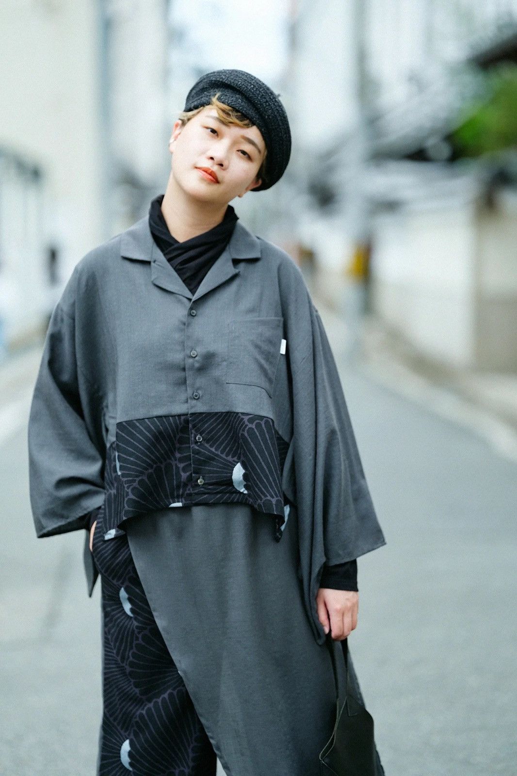 Japanese Brand × SOU SOU Muslin Wool Open-collared Obi Style Kimono Sleeve Blouse Size M / US 6-8 / IT 42-44 - 3 Thumbnail