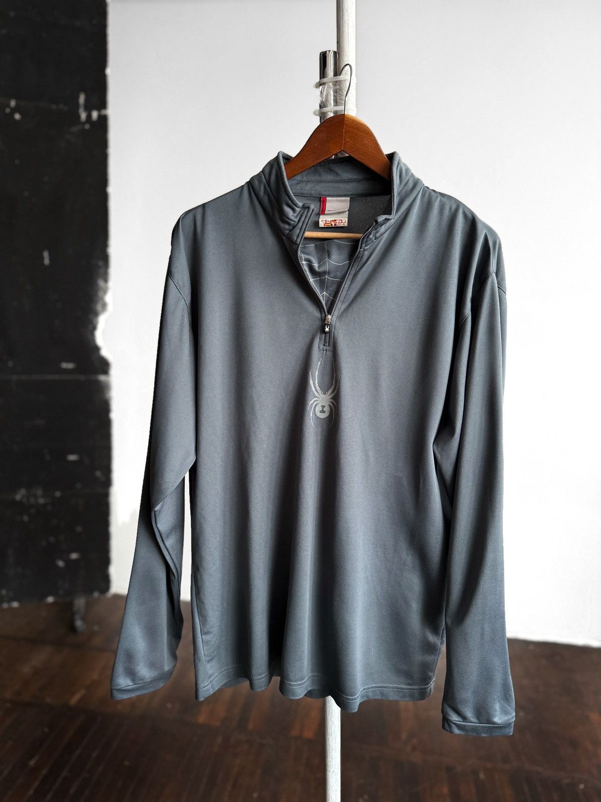 Spyder Spyder Grey 1/4 Zip Pullover Performance Ski Base Layer Top Size US XL / EU 56 / 4 - 1 Thumbnail