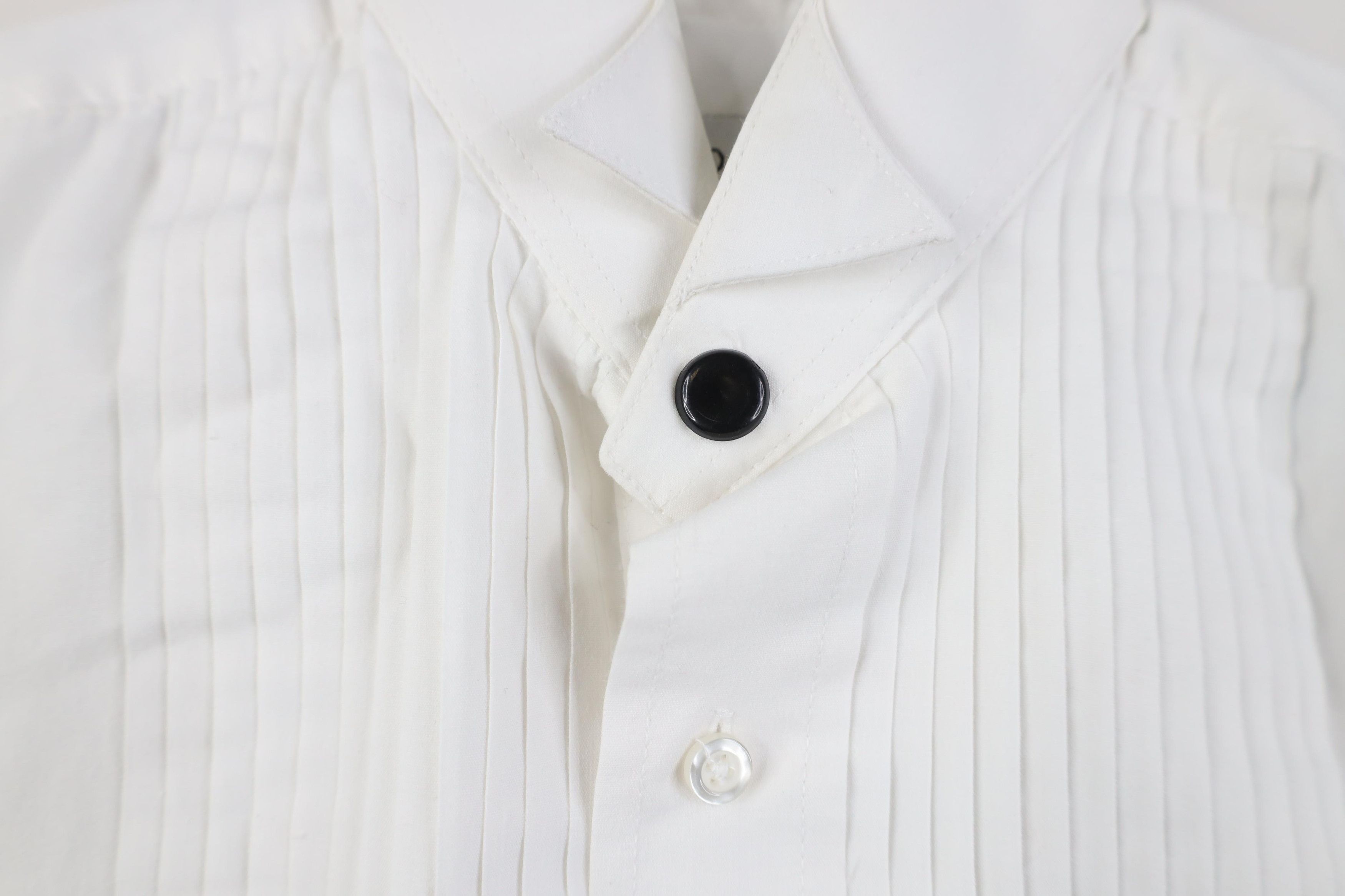 Vintage Vintage 90s Formal Prom Tuxedo Wedding Button Shirt White Size US XS / EU 42 / 0 - 5 Thumbnail