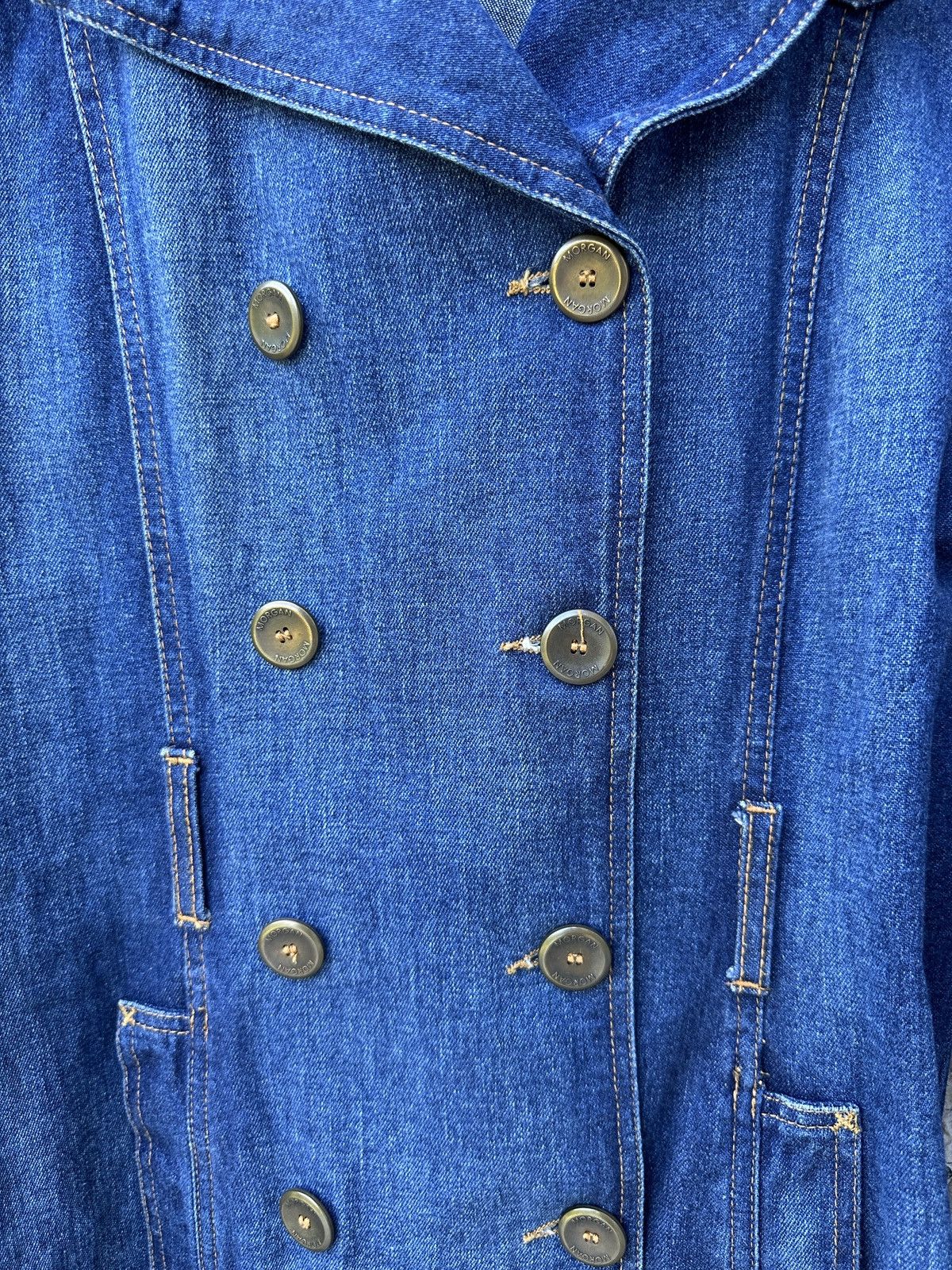 Morgan De Toi Vintage 2000s Morgan denim trench coat Size M / US 6-8 / IT 42-44 - 5 Thumbnail