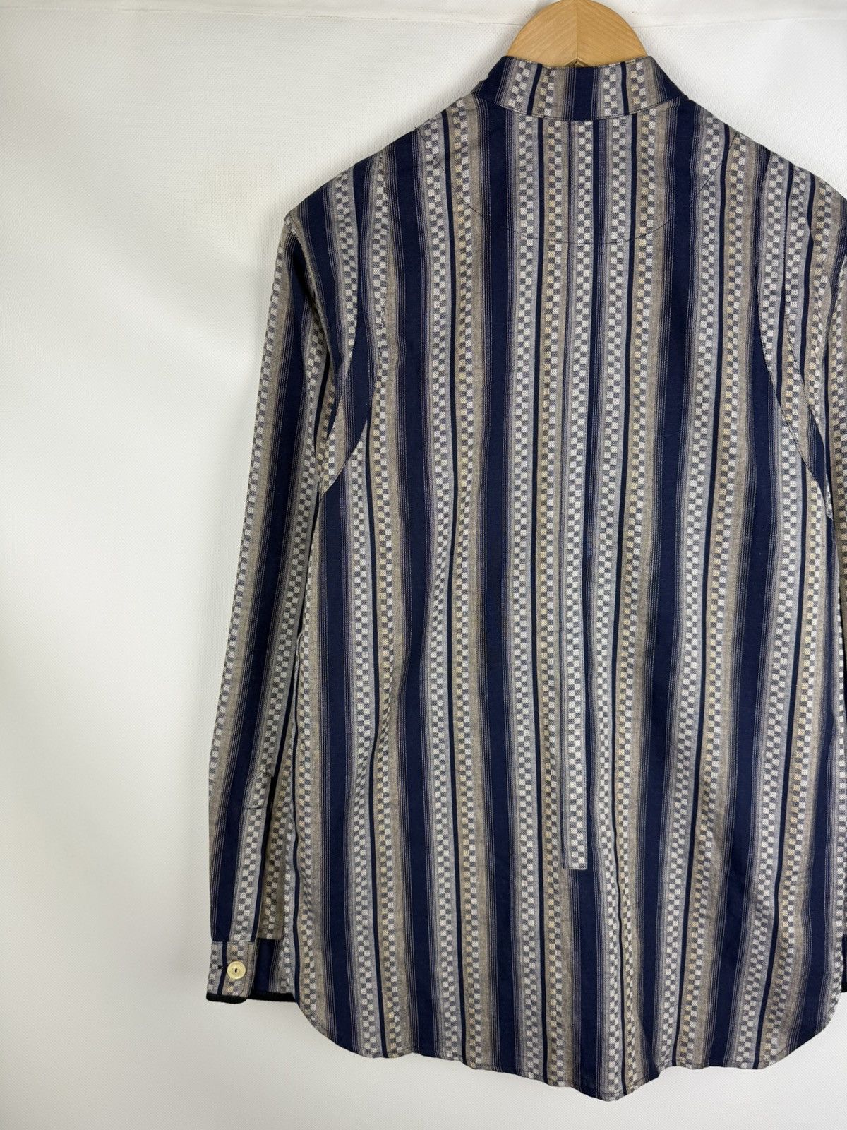 Designer BNWT! Labrum L/S Collarless Patterned Button Up Shirt Size US M / EU 48-50 / 2 - 17 Thumbnail