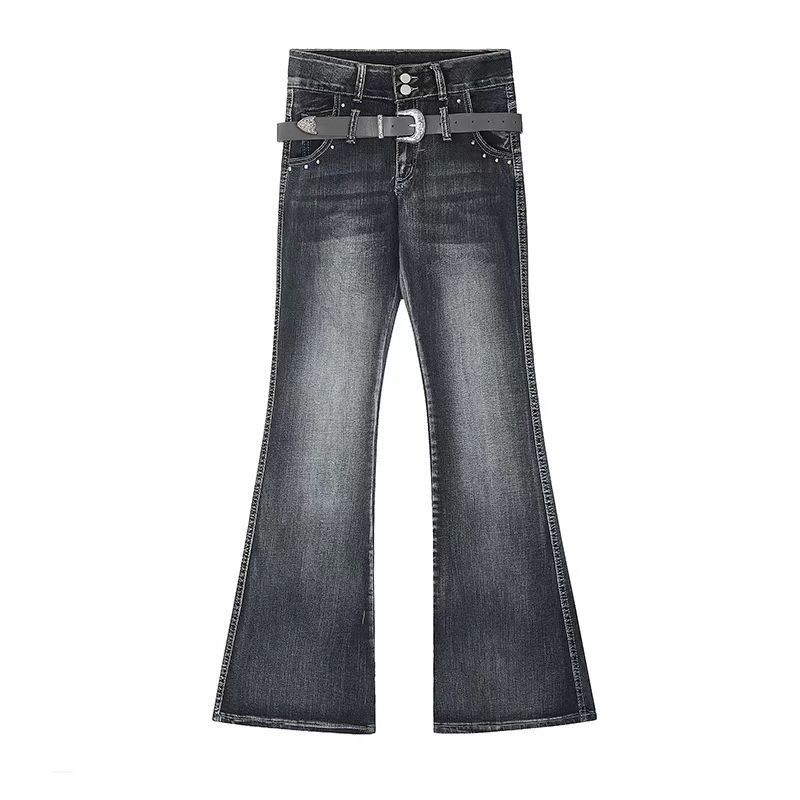 Japanese Brand × Jean Vintage Street Hip Hop Y2K Micro Flare Jeans Size US 28 / EU 44 - 5 Thumbnail