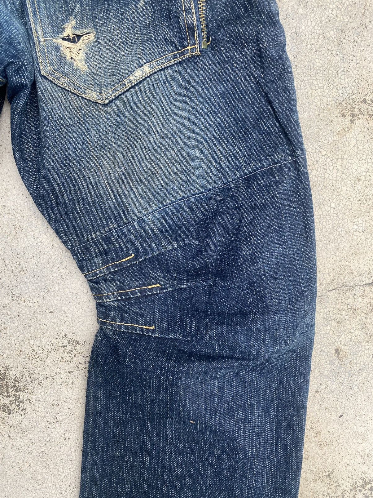 If Six Was Nine × Japanese Brand × PPFM PPFM Double Waist Zipper Clawmark Denim Jeans Size US 31 - 20 Thumbnail