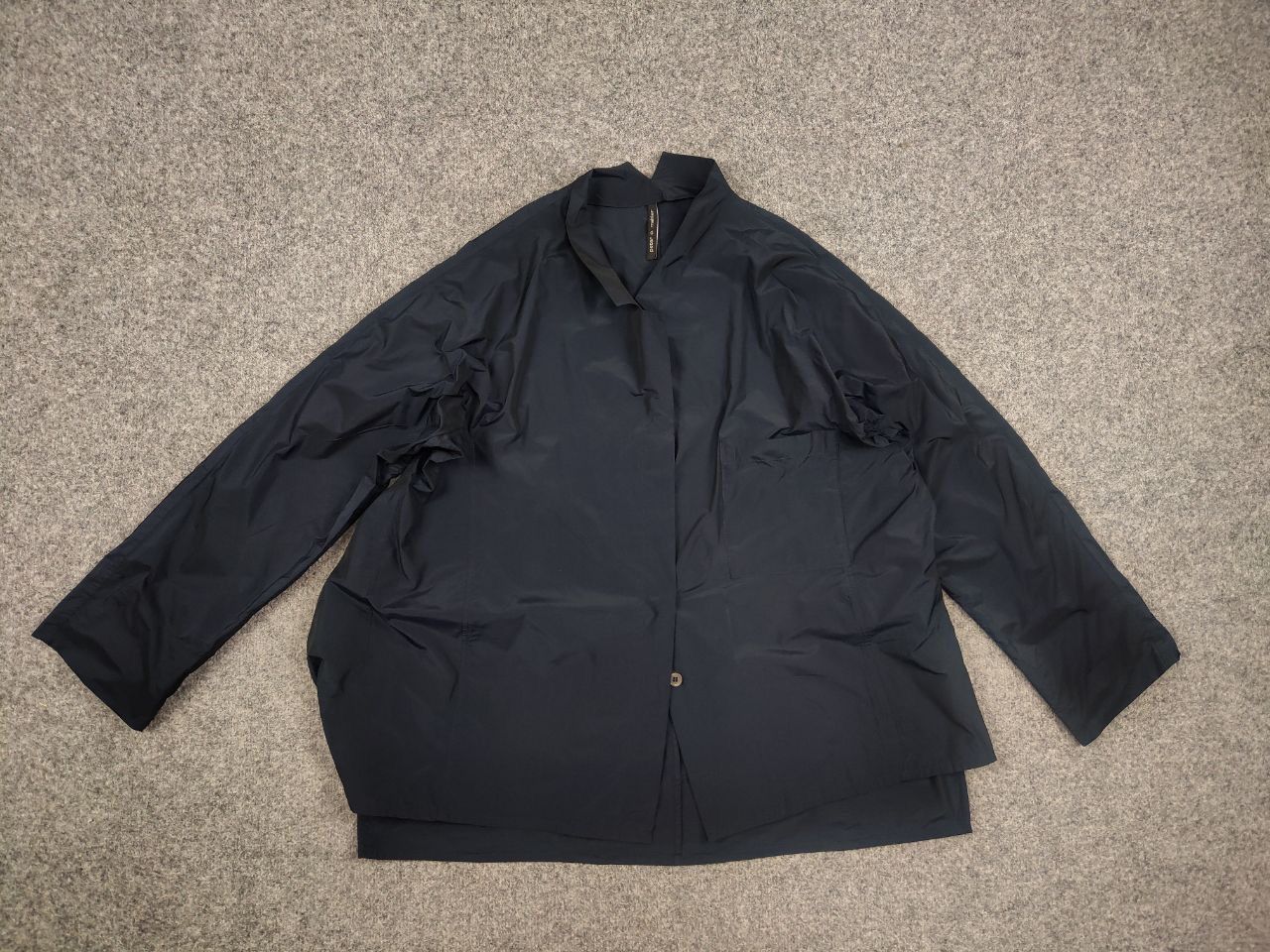 Vintage Peter O. Mahler Designer Asymmetrical Navy Jacket Minimalist Size L / US 10 / IT 46 - 9 Thumbnail
