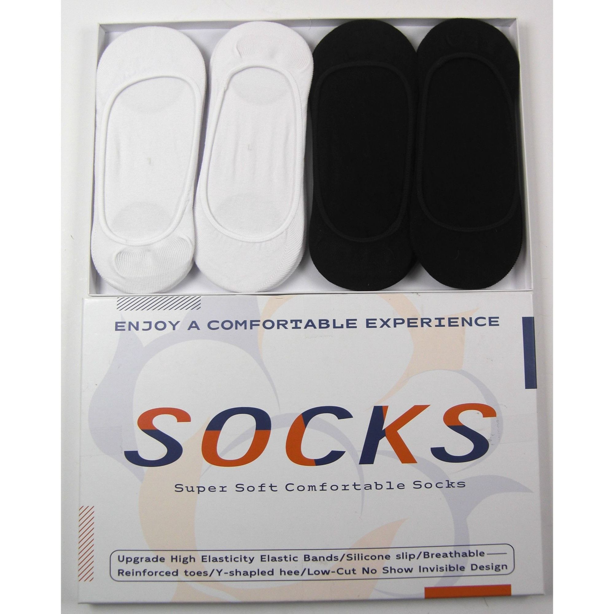 Other No Show Socks Men, Low Cut Ankle Black/White Cotton Socks 8 Size ONE SIZE - 1 Thumbnail