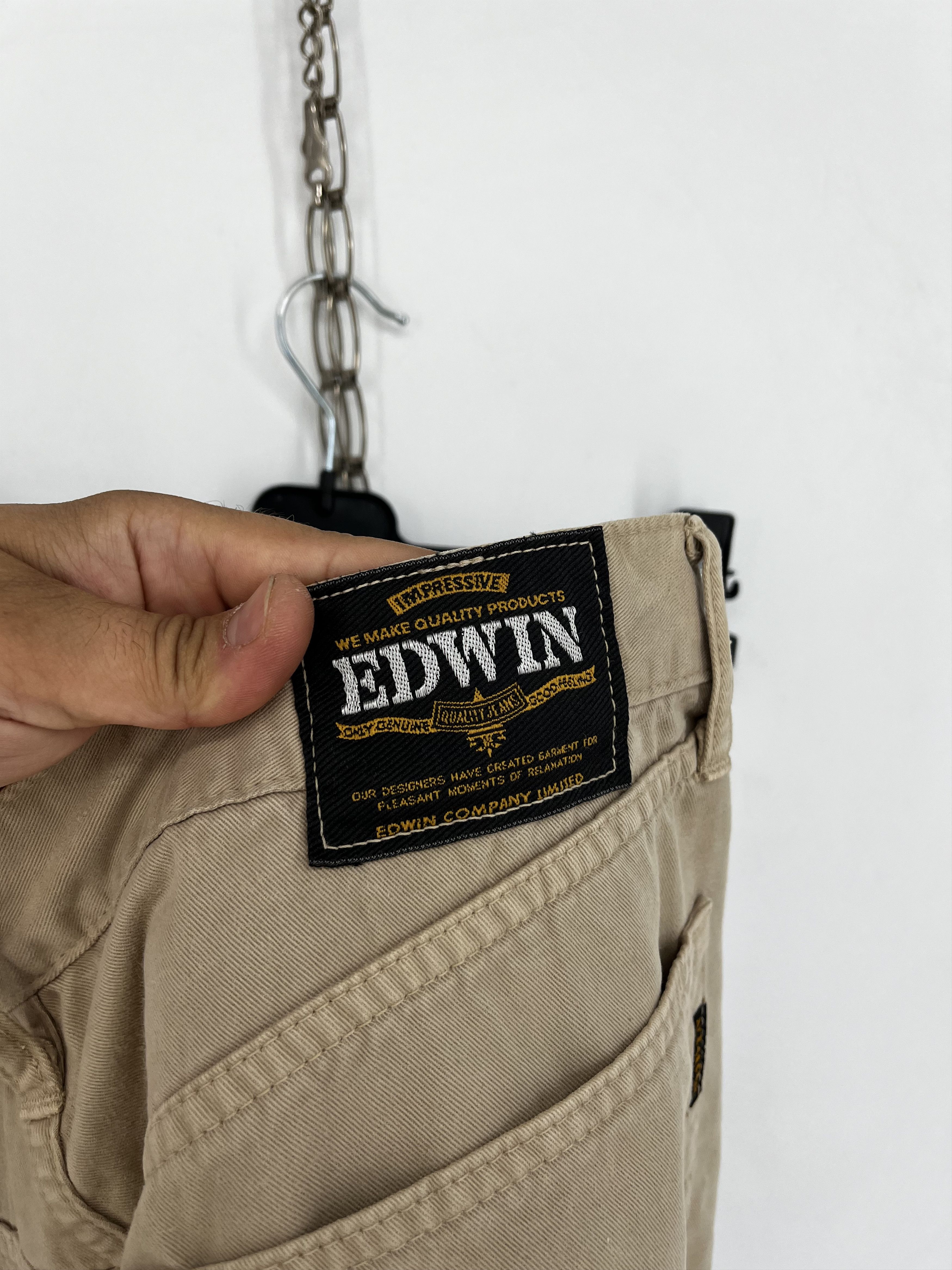 Edwin × Japanese Brand × Vintage Vintage Edwin Made in Japan Beige Denim Pants Jeans Size US 36 / EU 52 - 12 Thumbnail
