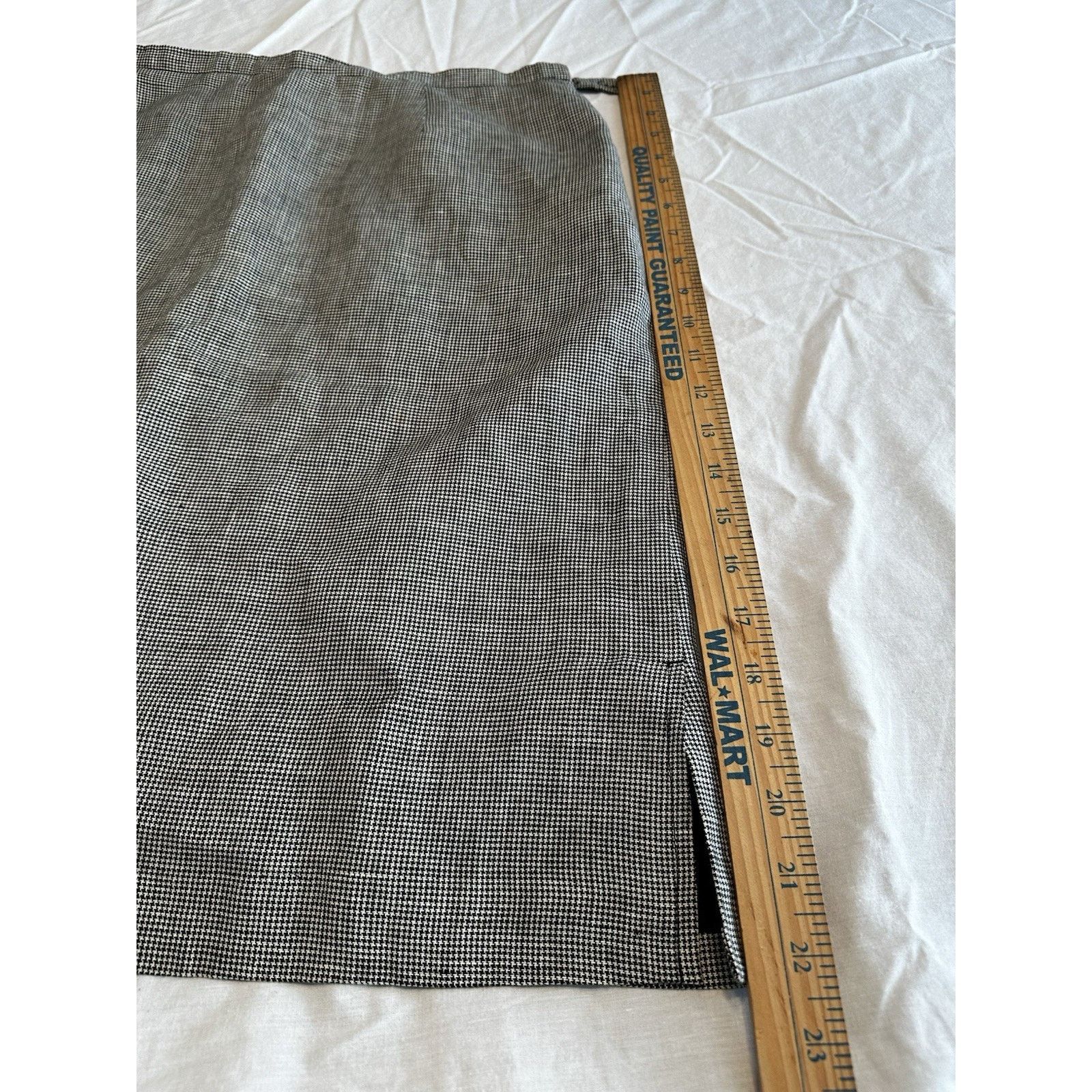Talbots Talbots Irish Linen Skirt Black&White Sz 14 Linen Preppy Size 33" - 5 Thumbnail