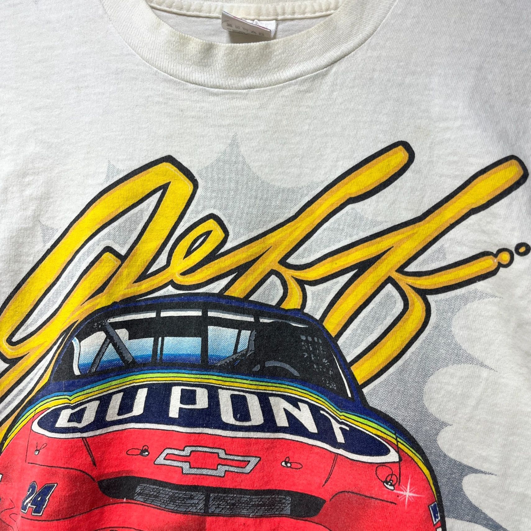 NASCAR VINTAGE Jeff Gordon NASCAR T Shirt M Medium White 90s Mens Size US M / EU 48-50 / 2 - 3 Thumbnail