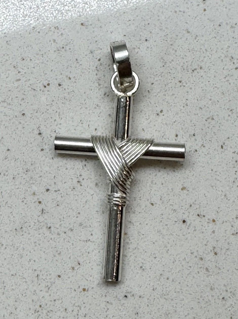 Designer Mexico .925 Silver Wire Wrapped Religious Cross Pendant Size ONE SIZE - 2 Thumbnail