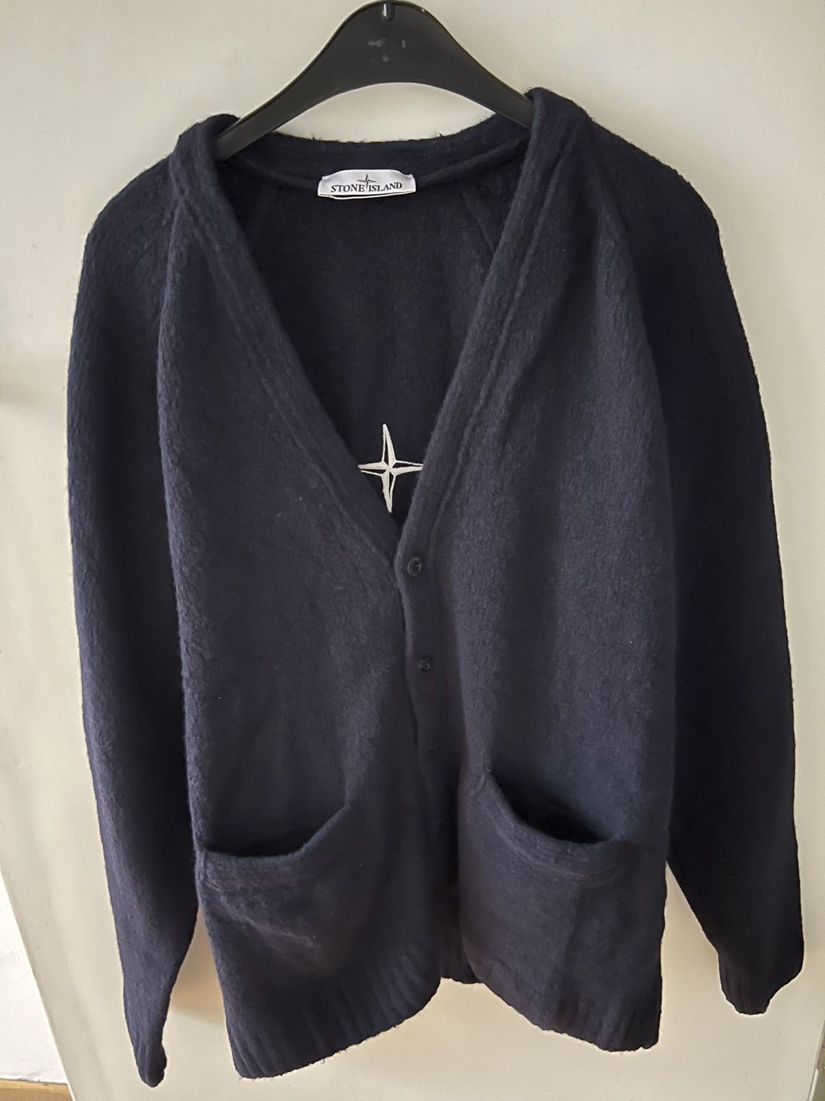 Stone Island Stone Island Knitwear Boucle Cardigan Oversized V neck Sz XL Size US XL / EU 56 / 4 - 1 Thumbnail