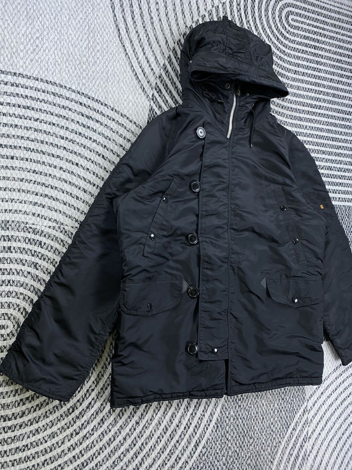 Alpha Industries Vintage Alpha Industries Premium Black Parka Jacket Size US XL / EU 56 / 4 - 4 Thumbnail