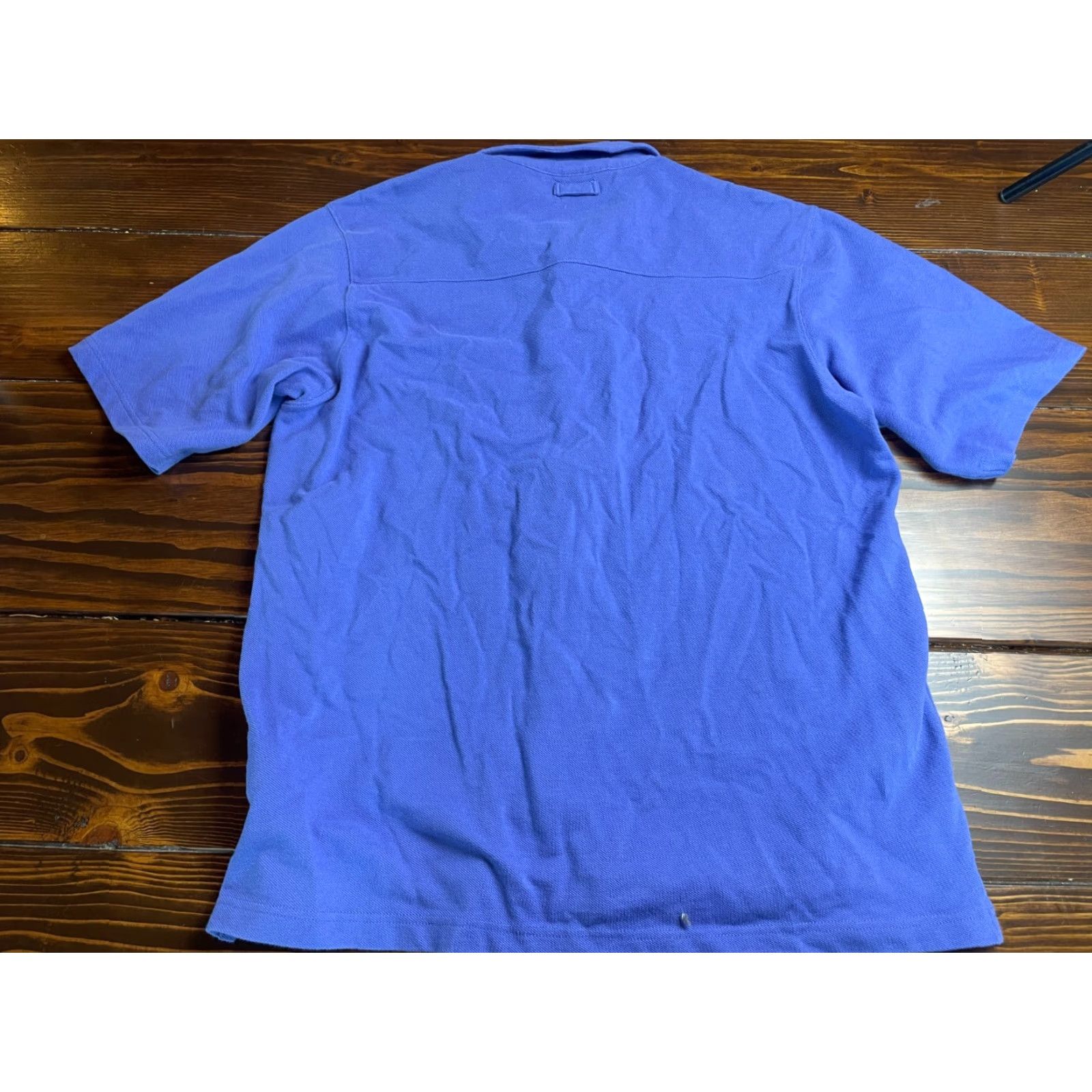 Lands' End Lands' End Shirt Men XL Purple Blue Button Up Short Sleeve Casual Travel Regular Cotton Blend Size US XL / EU 56 / 4 - 2 Thumbnail