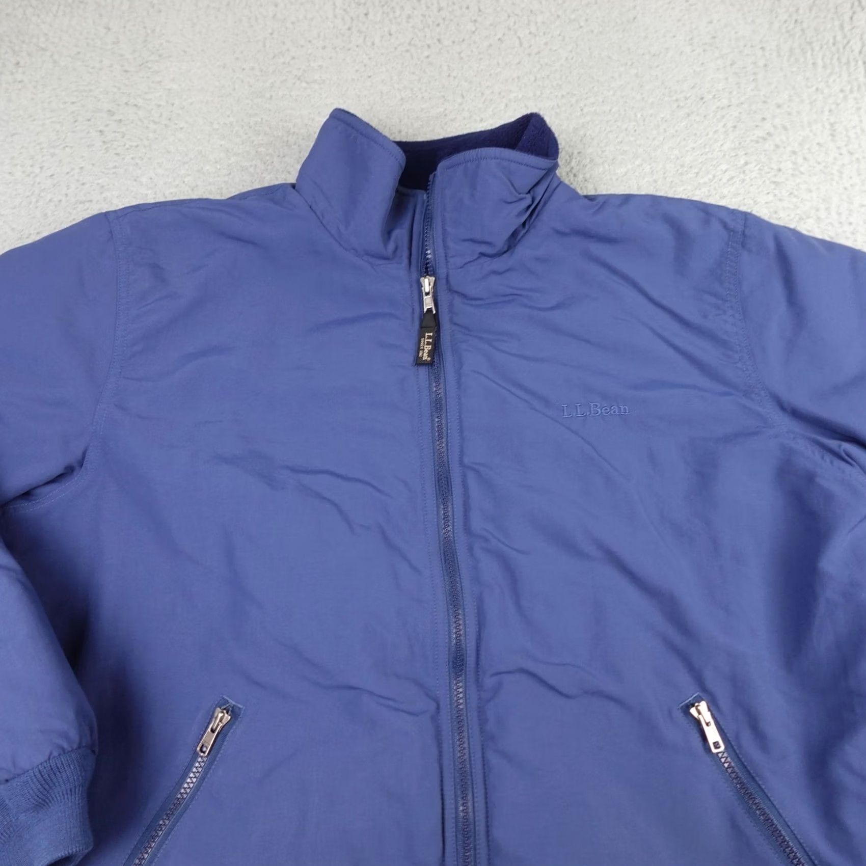 Vintage VINTAGE L.L. Bean Jacket Mens Large Blue Full Zip Fleece Lined Outdoor Coat Hiking Shirt Size US L / EU 52-54 / 3 - 3 Thumbnail