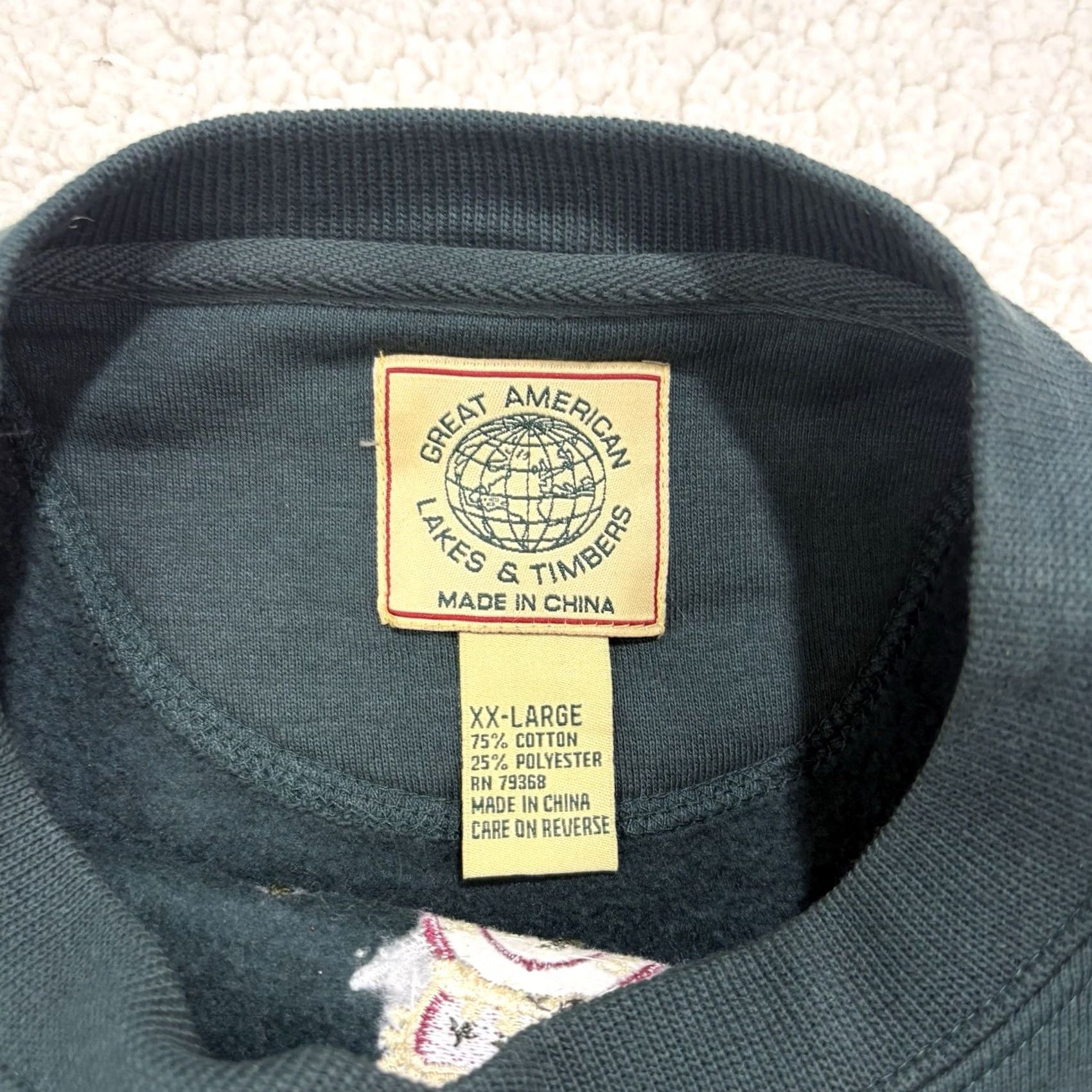 Greats VTG Great American Lakes & Timbers Sweatshirt Mens 2XL Scotland Golf Embroidered Crew Neck Pullover Green Size US XXL / EU 58 / 5 - 2 Thumbnail