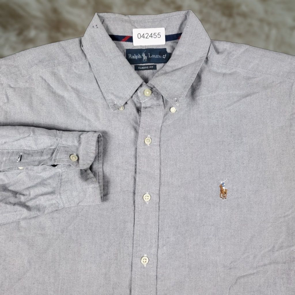 Ralph Lauren Ralph Lauren Button-Up Shirt Mens XL Gray Long Sleeve Casual Size US XL / EU 56 / 4 - 1 Thumbnail