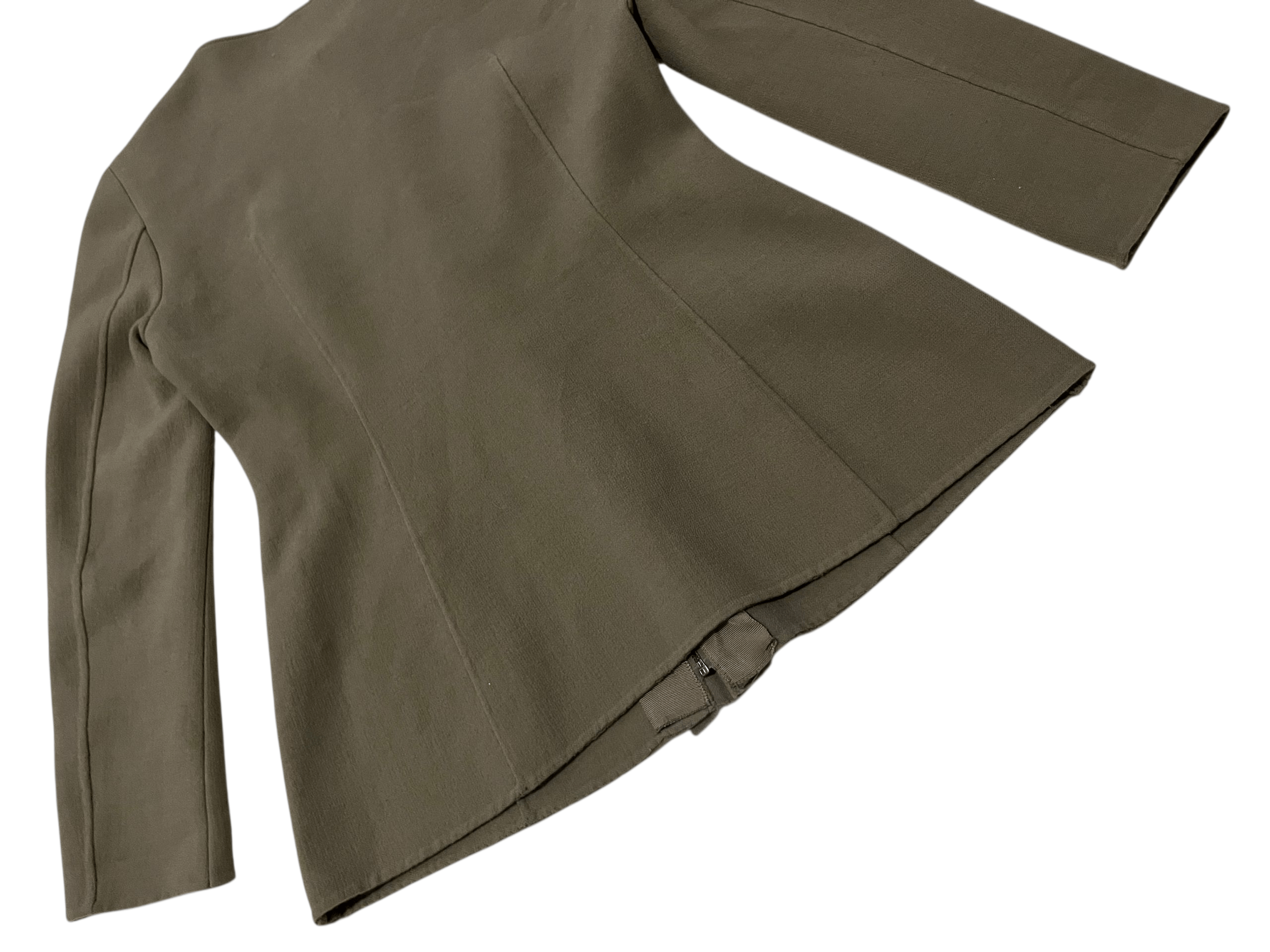 Lanvin Lanvin Collection 15 Taupe Collarless Structured Knit Jacket Size M / US 6-8 / IT 42-44 - 11 Thumbnail