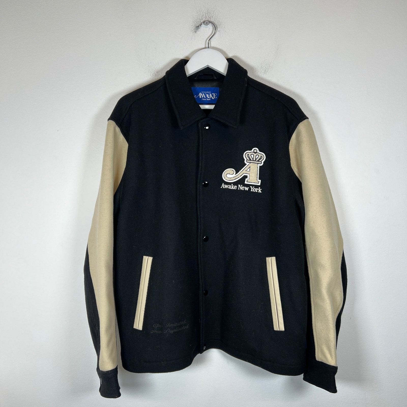 Awake NY Awake NY Black Crown Paneled Varsity Jacket Size L Size US L / EU 52-54 / 3 - 1 Thumbnail
