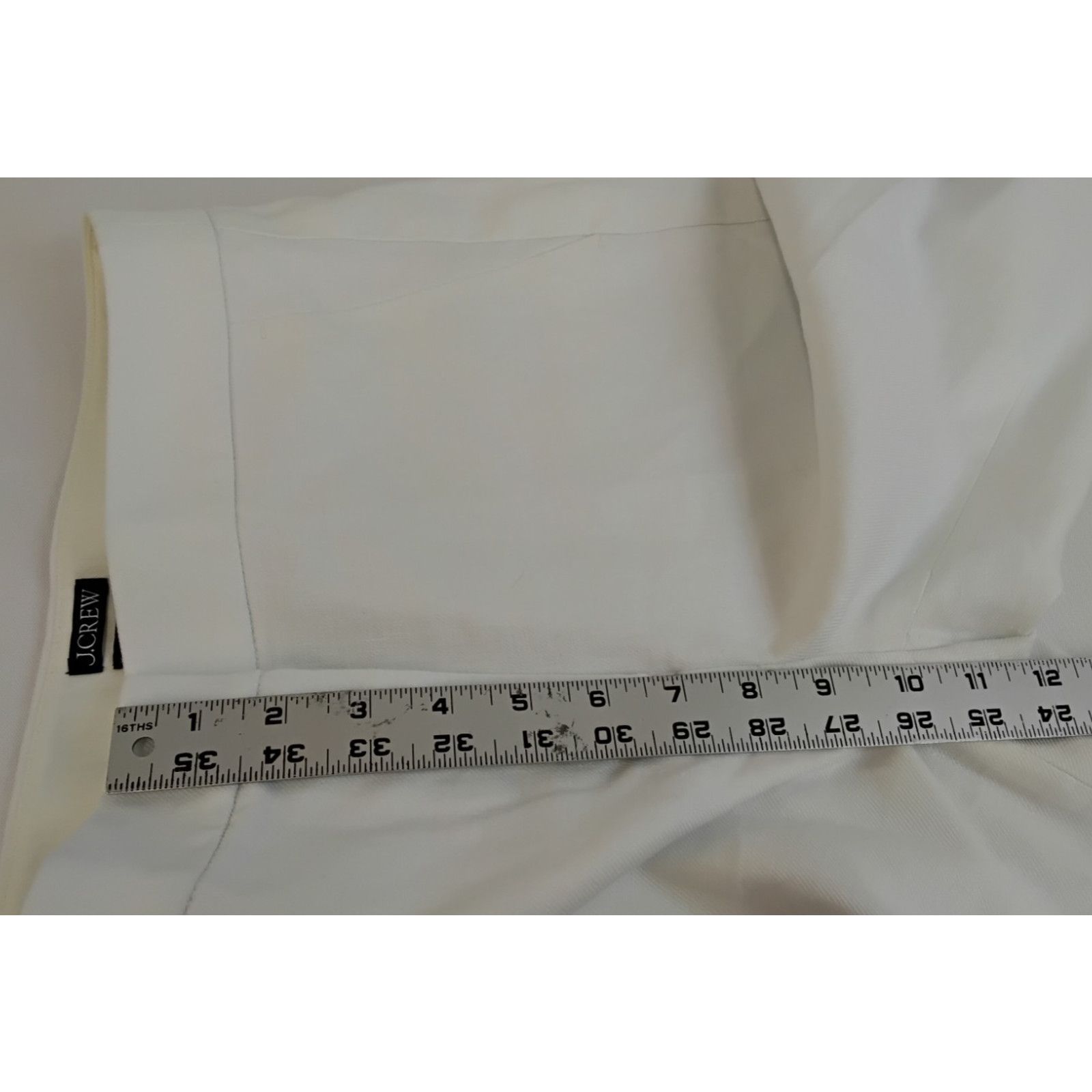 J.Crew J. Crew Kate Straight Leg Pant Womens 2 White Linen Blend Size 26" / US 2 / IT 38 - 14 Thumbnail