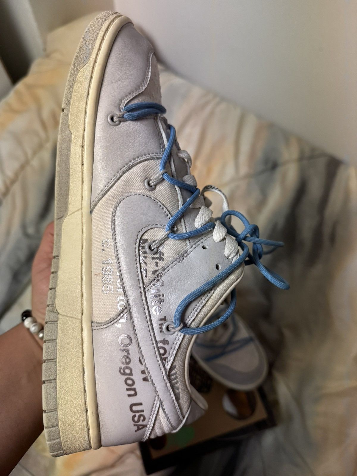 Nike × Off-White Nike Dunk Low Off-White Lot 5 Size US 11.5 / EU 44-45 - 22 Thumbnail