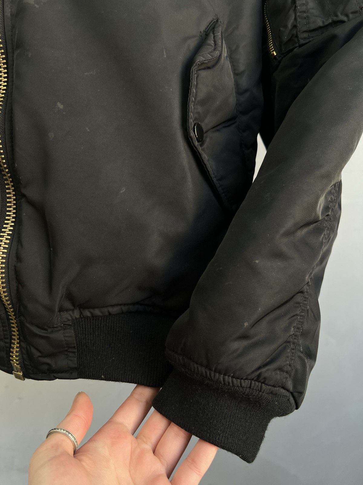 Alpha Industries Vintage Black MA1 Bomber Jacket Military kanye west style Size US M / EU 48-50 / 2 - 6 Thumbnail