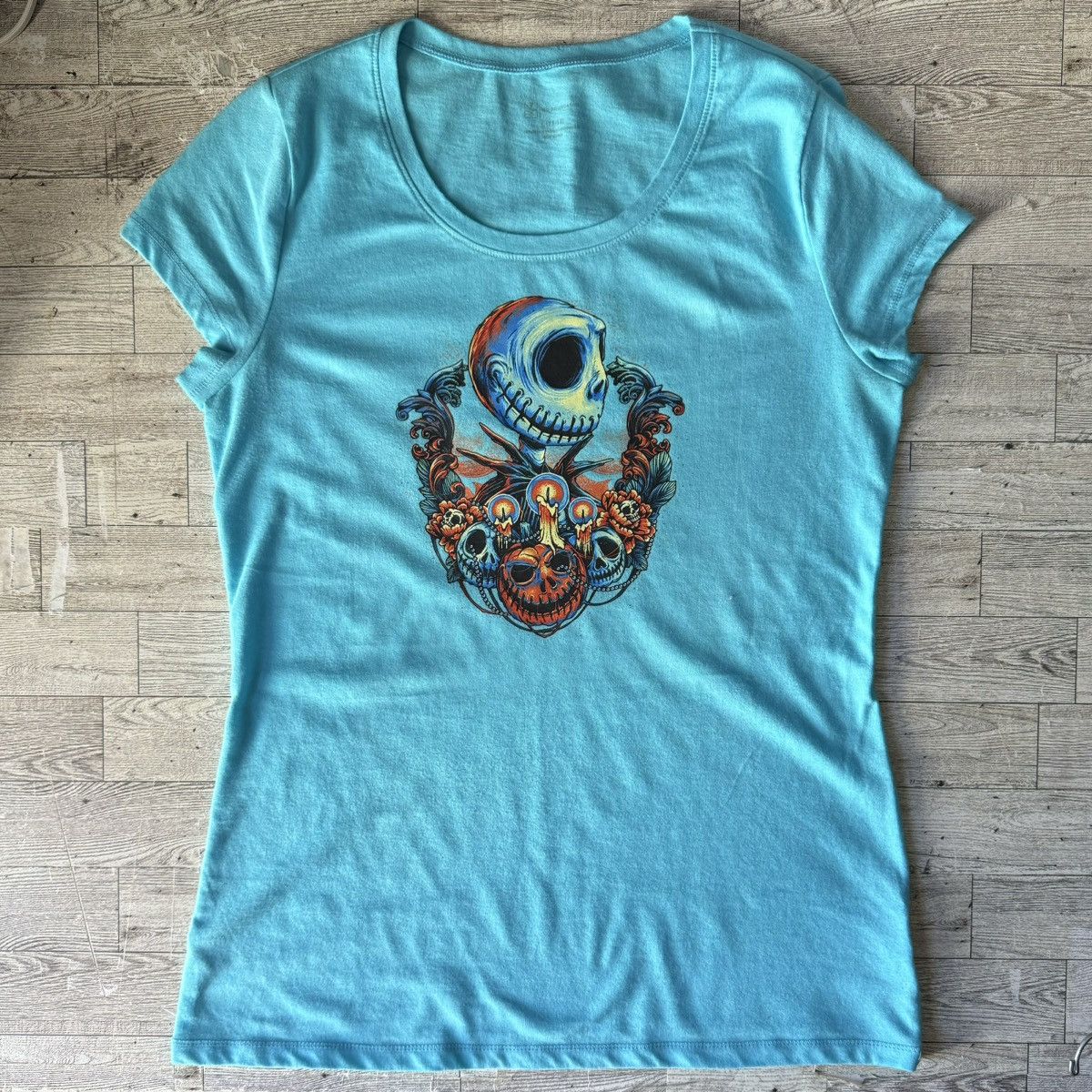 Vintage Nightmare Before Christmas, Custom, Retro Fitted Tee Size L / US 10 / IT 46 - 14 Thumbnail