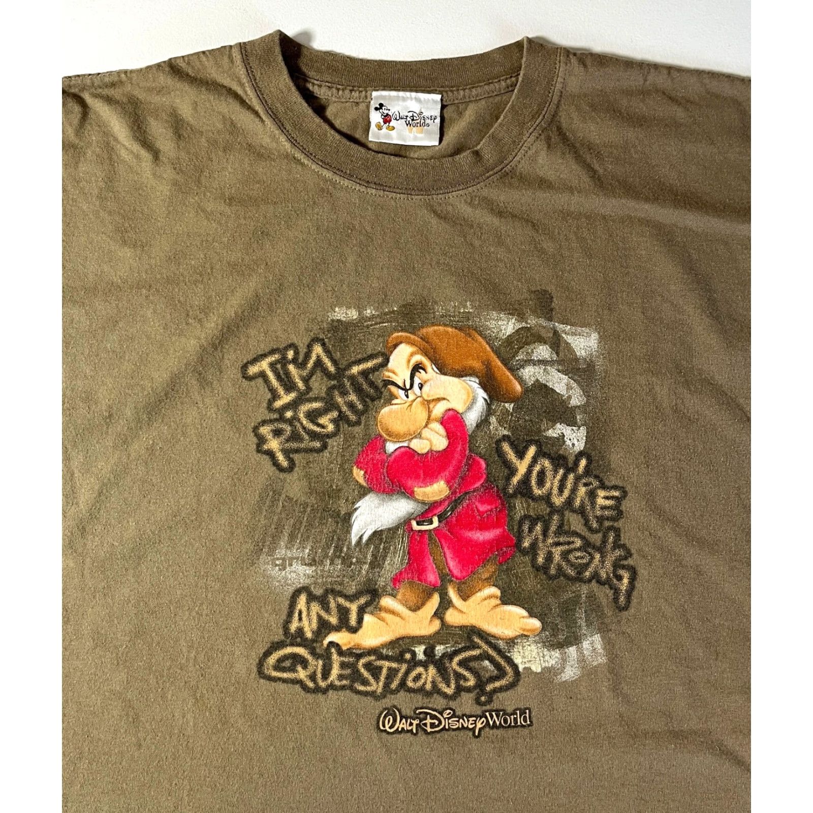 Disney VINTAGE Walt Disney World Grumpy T-Shirt Sz L Size US L / EU 52-54 / 3 - 5 Thumbnail