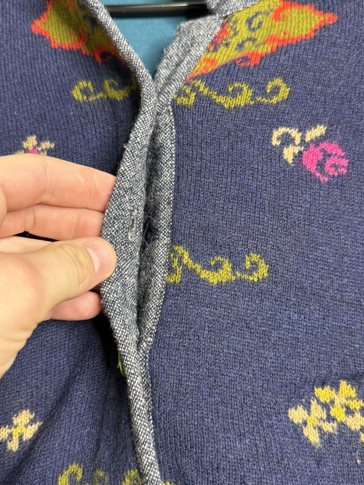 Other Ivko? Floral pattern wool knit womens cardigans Ivko style Size L / US 10 / IT 46 - 5 Thumbnail