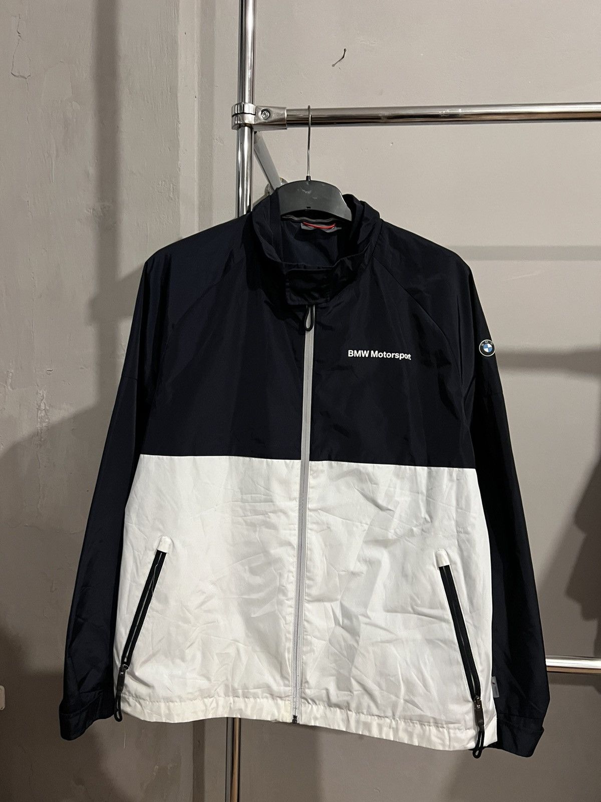 BMW BMW MOTORSPORT WINDBREAKER RACING MENS ZIP JACKET SIZE XL Size US XL / EU 56 / 4 - 2 Thumbnail