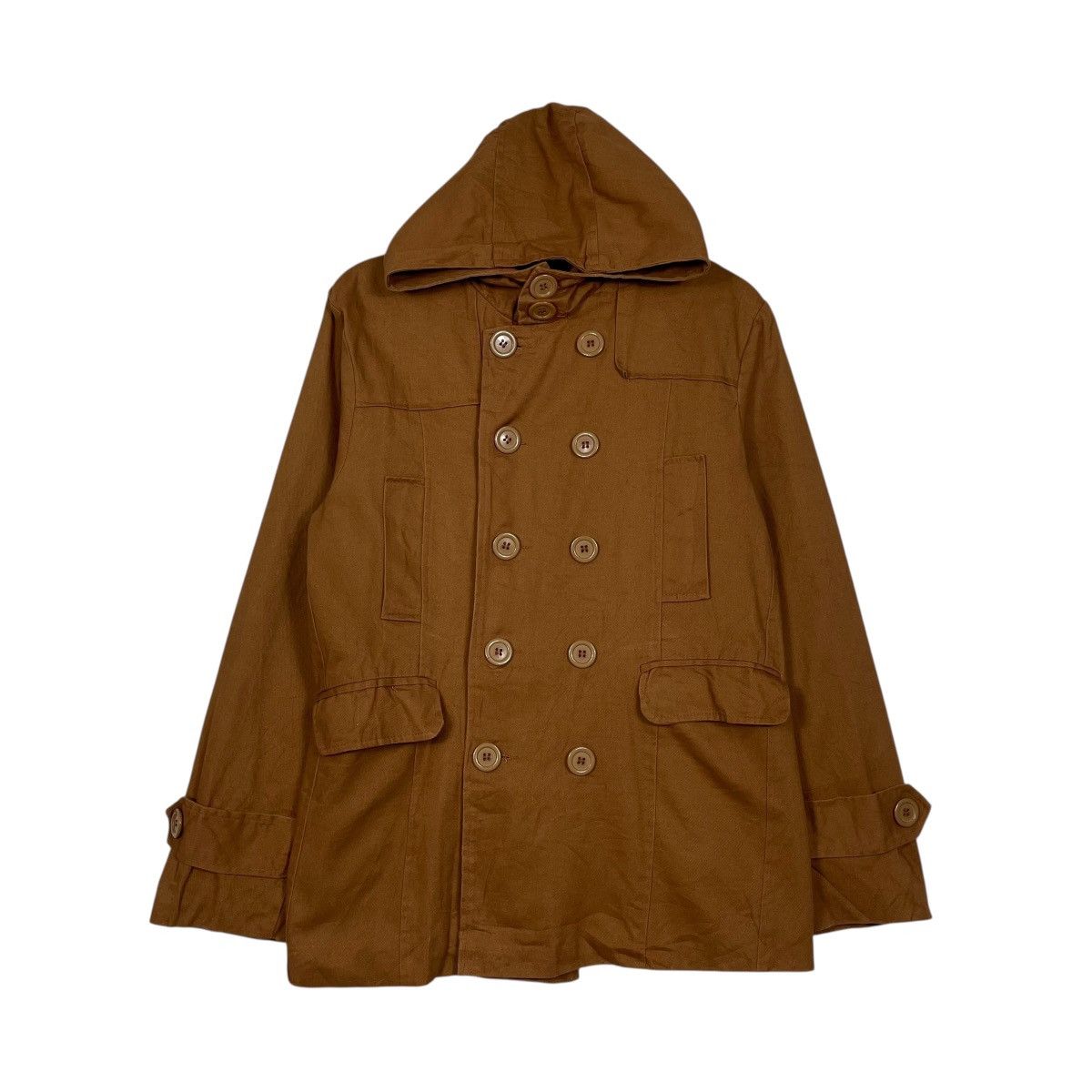 Japanese Brand Japanese Brand VSKA Hooded Double Breasted Jacket Size US M / EU 48-50 / 2 - 1 Thumbnail