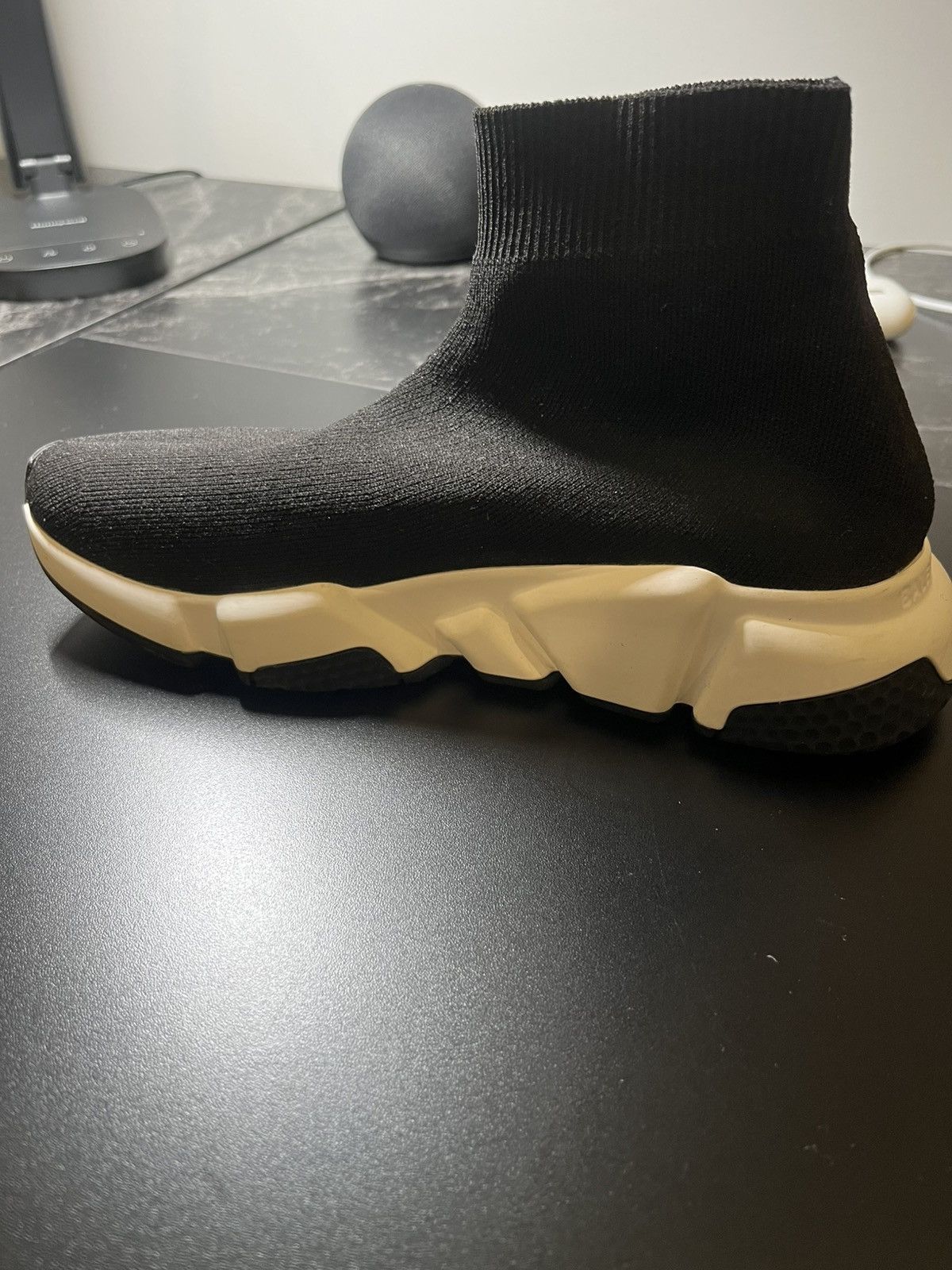Balenciaga Balenciaga Speed Trainer “Graffiti” Sock Sneakers WhiteBlack Size US 6 / IT 36 - 4 Thumbnail
